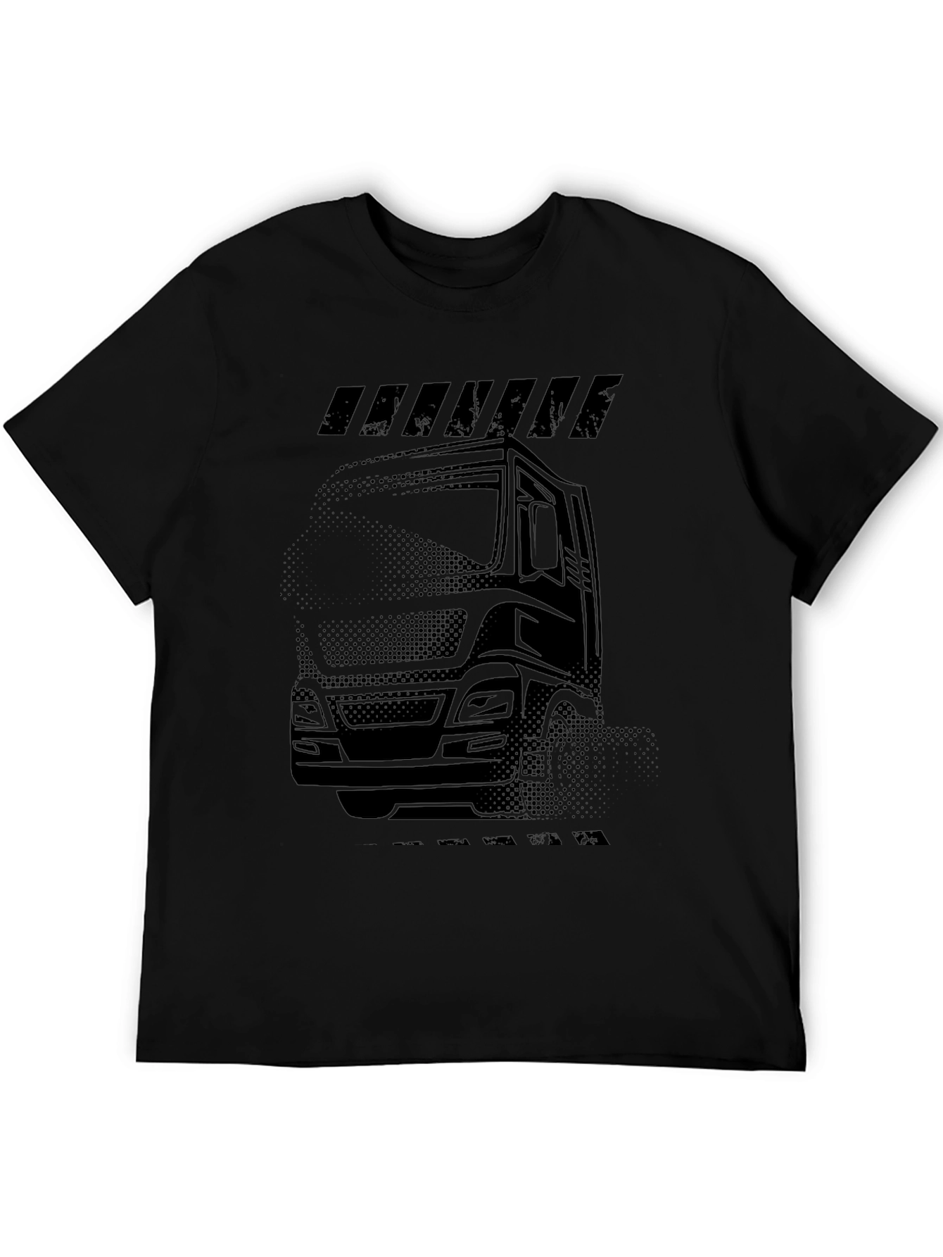 Black Truck Graphic T-Shirt - Mens Short Sleeve Crew Neck