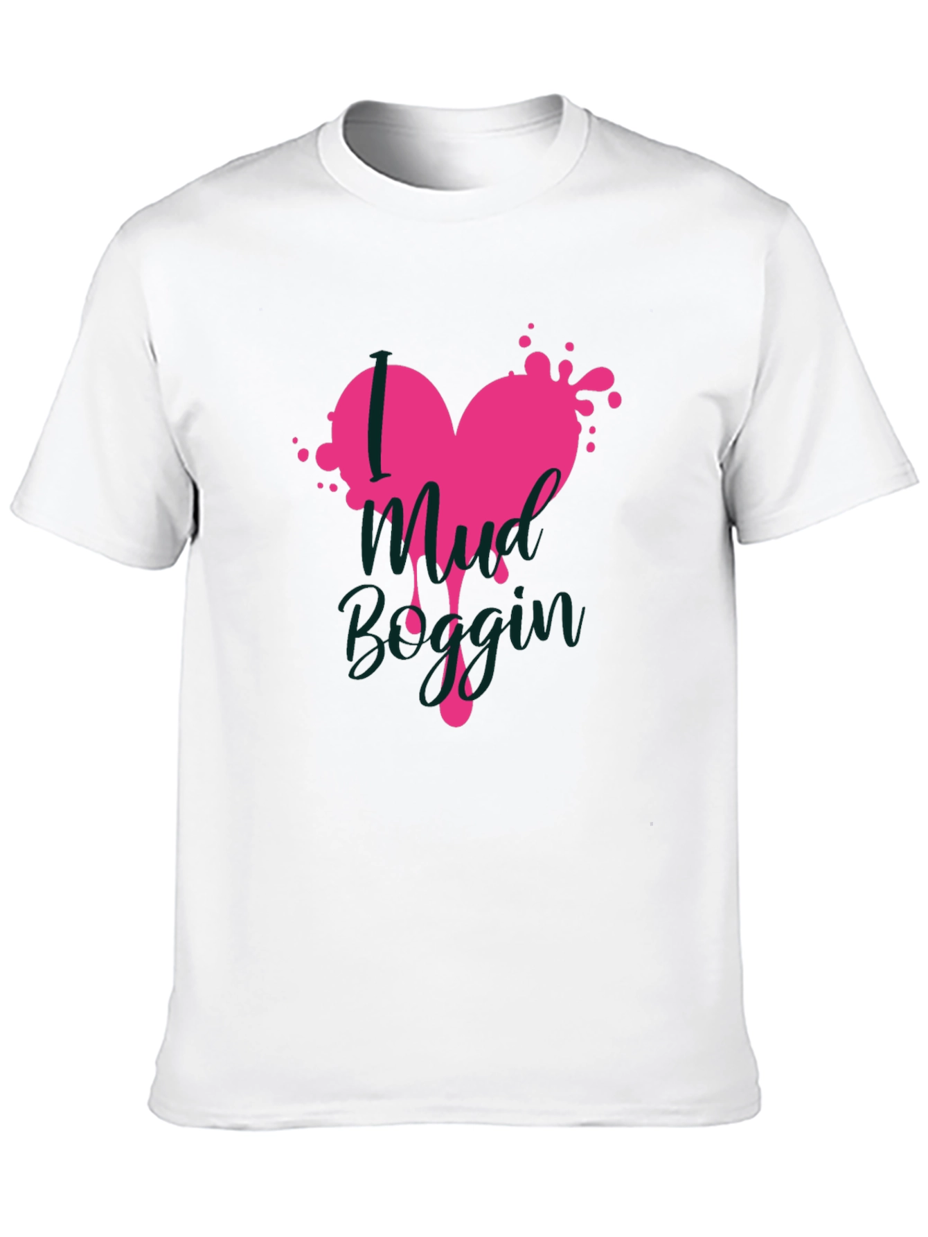 Mud Boggin Heart Graphic T-Shirt - Black