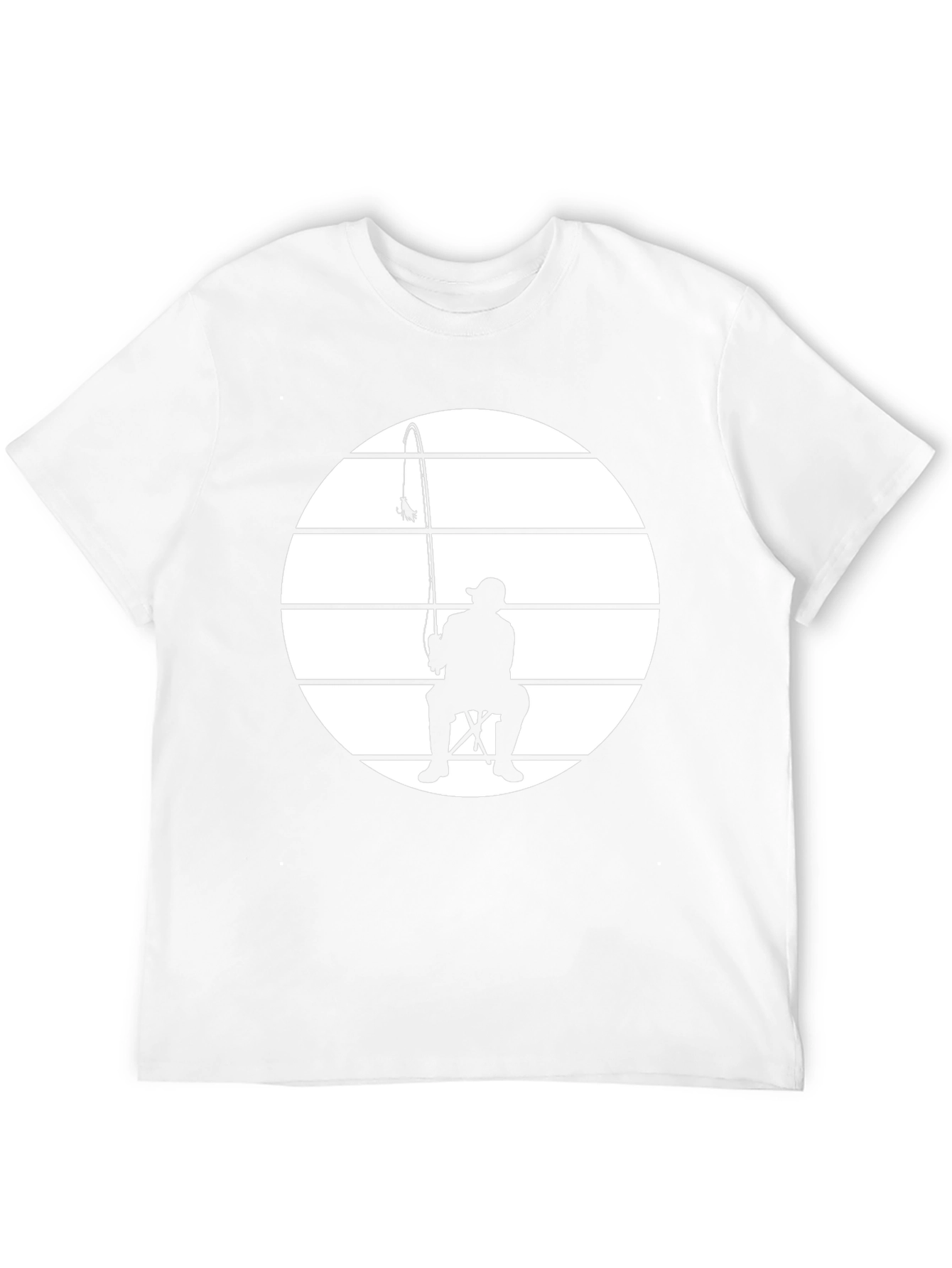 Fisherman Silhouette Tee - Black Graphic T-Shirt