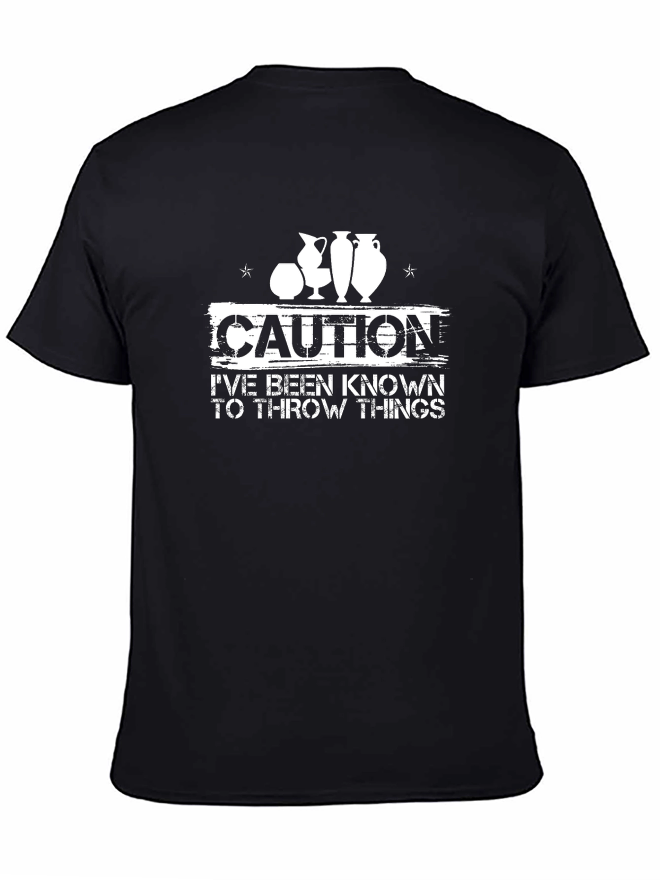 Caution Throw Things T-Shirt Pottery Hobby