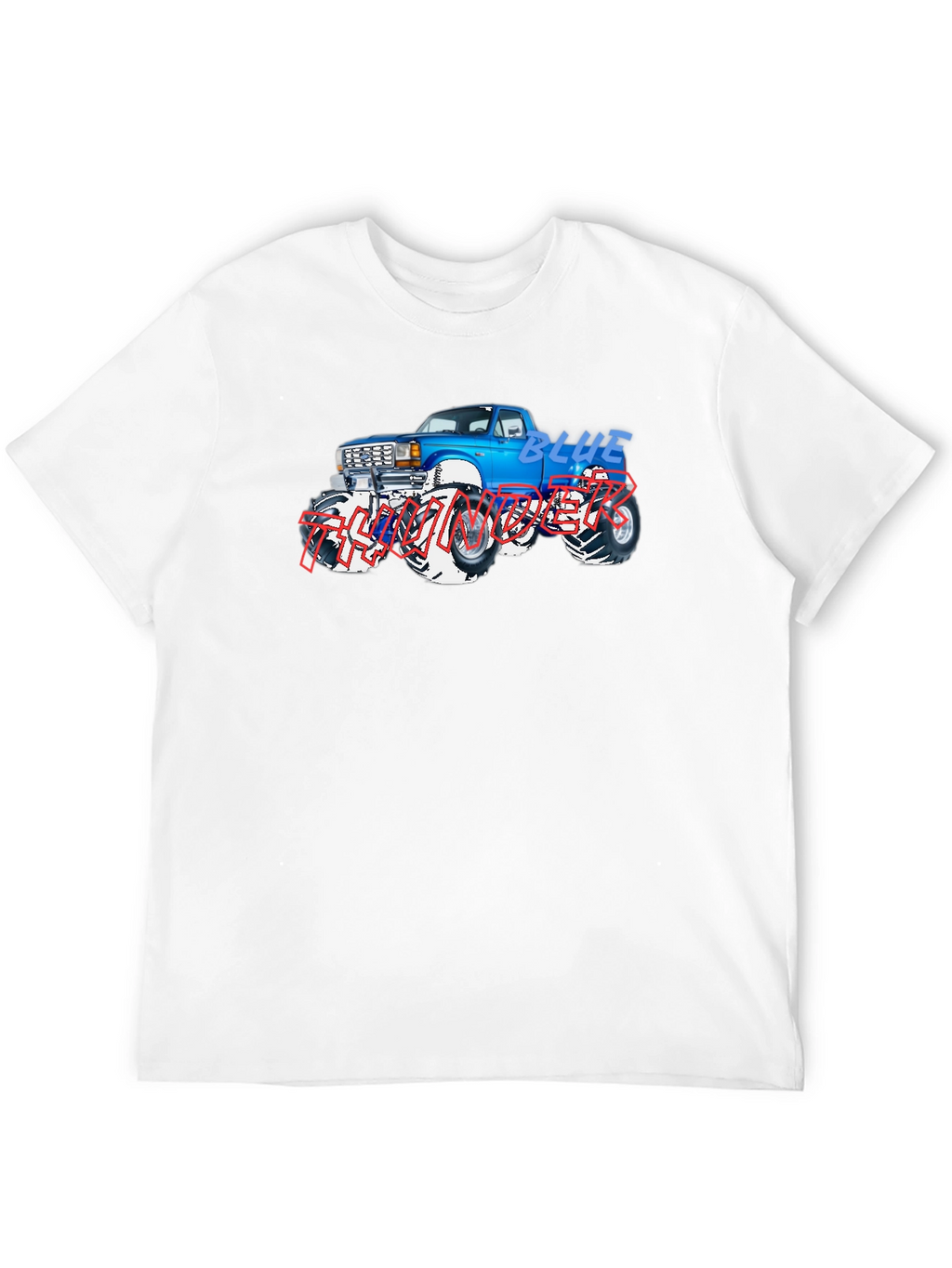Blue Monster Truck Graphic T-Shirt