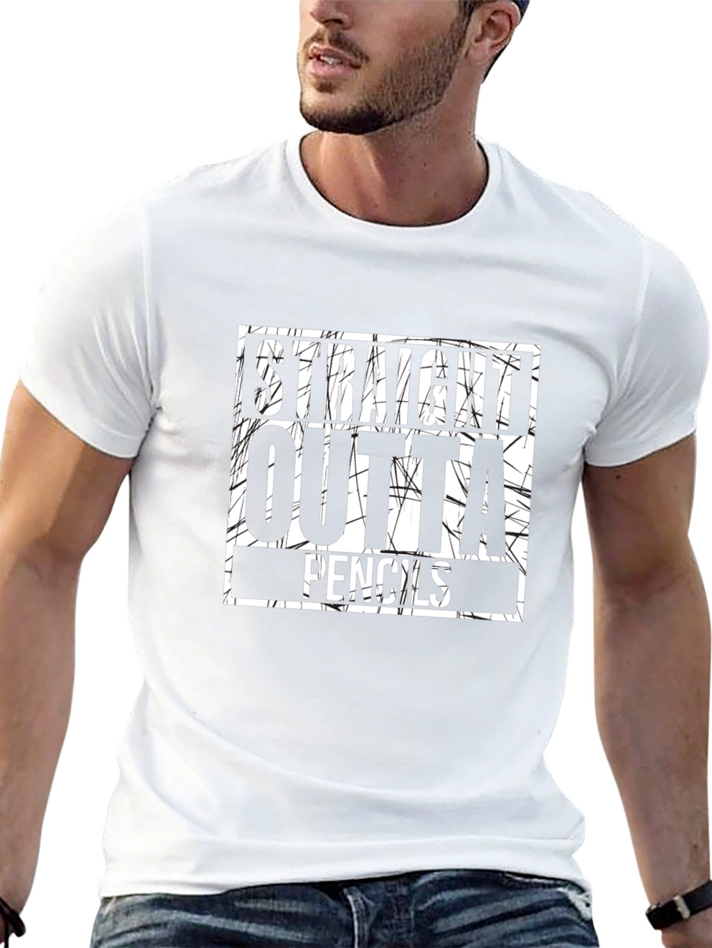 Straight Outta Pencils Graphic T-Shirt