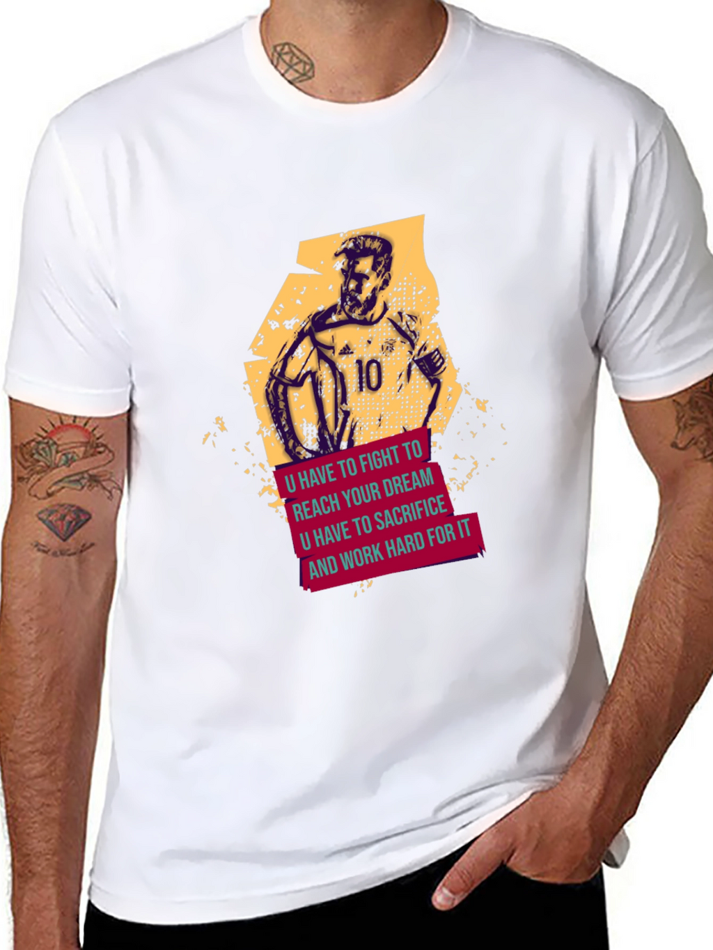 Motivational Soccer T-Shirt - Fight For Your Dream