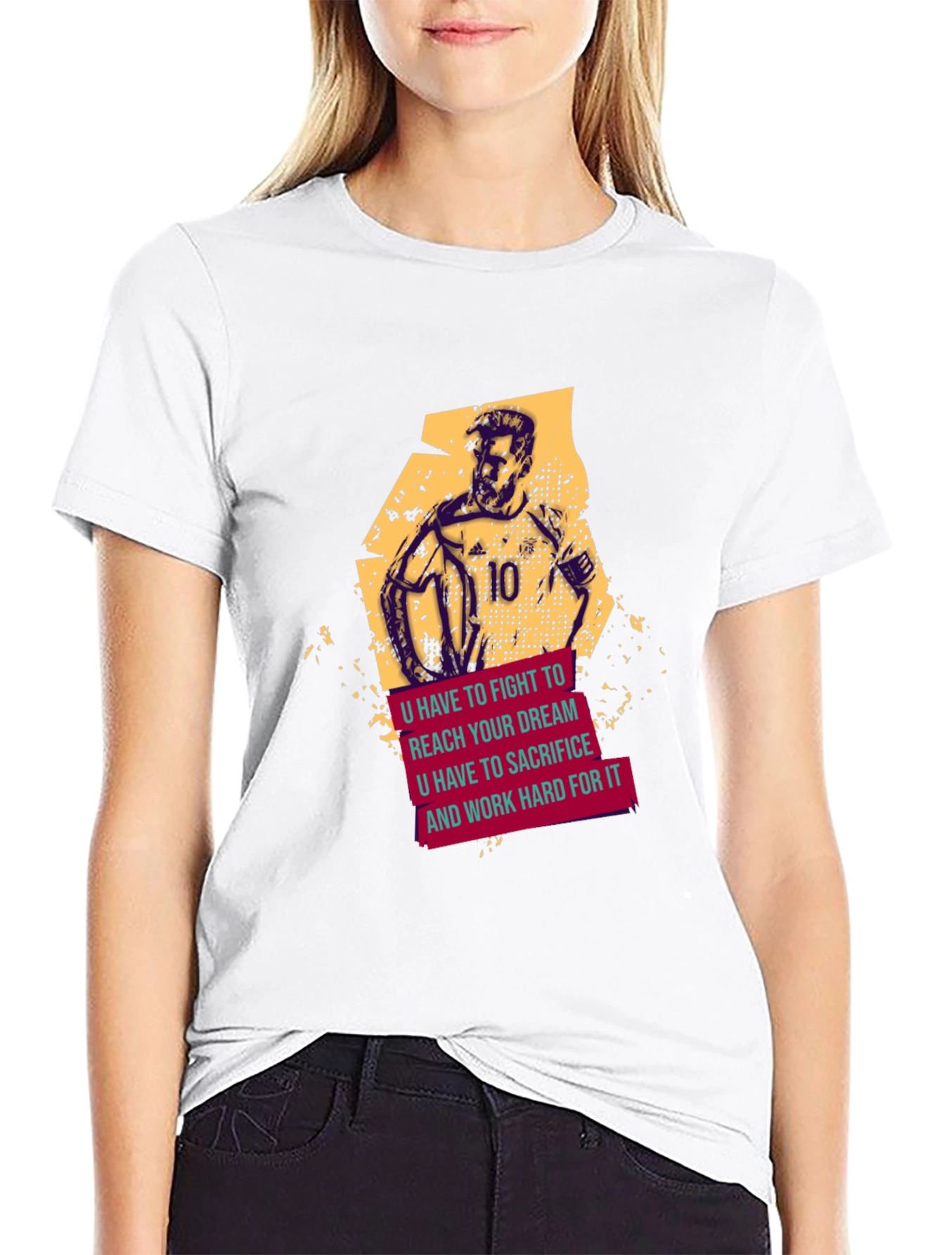 Motivational Soccer T-Shirt - Fight For Your Dream