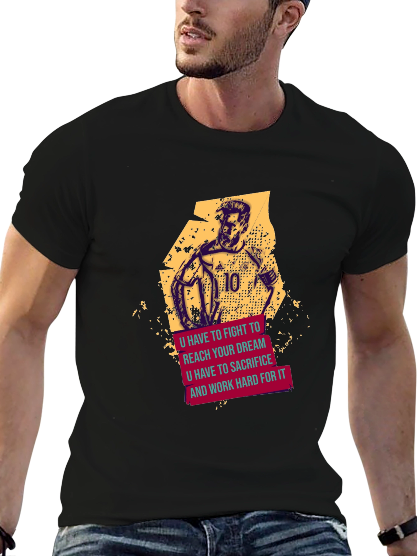 Motivational Soccer T-Shirt - Fight For Your Dream