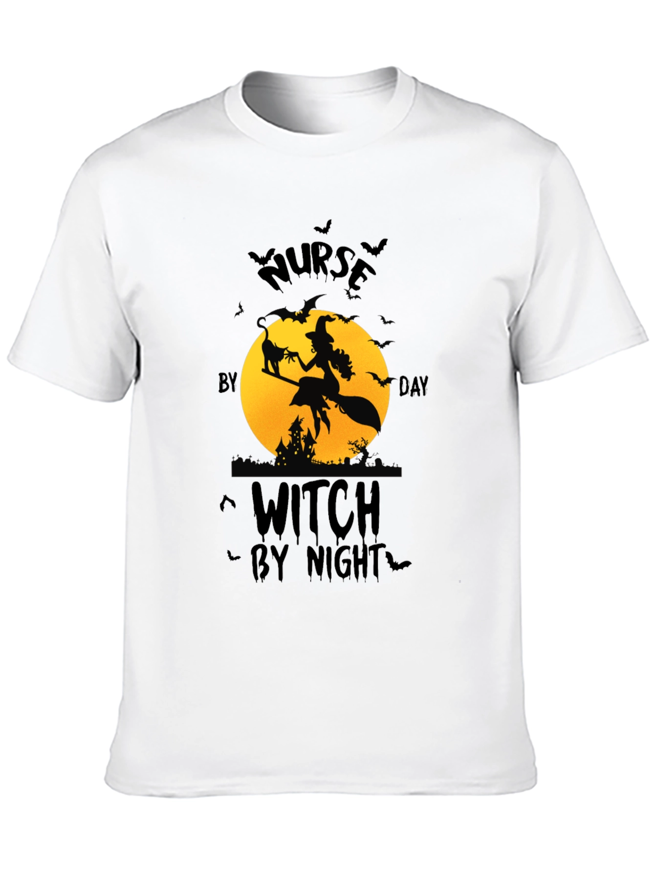 Nurse by Day Witch by Night Halloween T-Shirt
