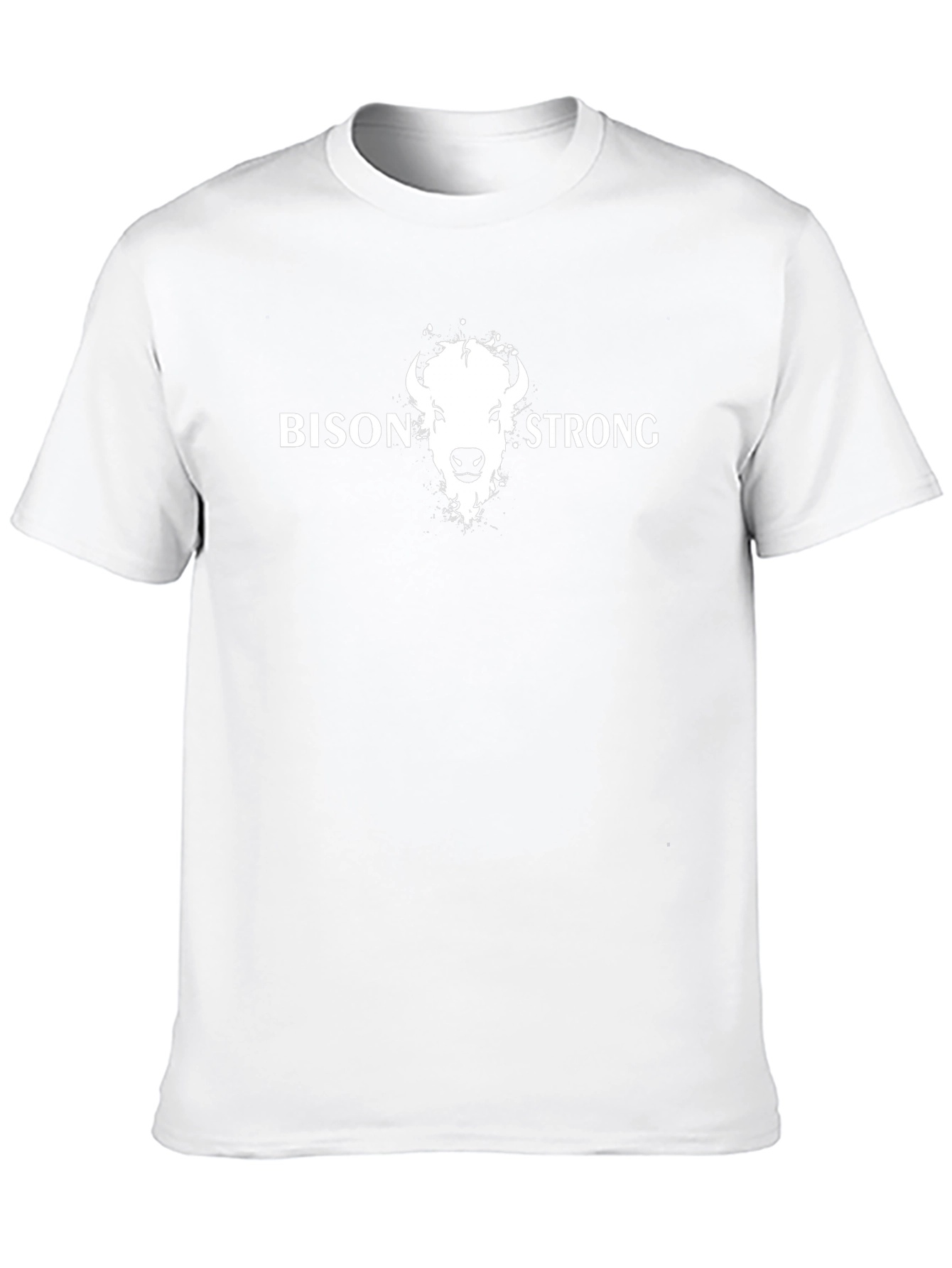 Bison Strong Graphic Tee - Black Cotton T-Shirt