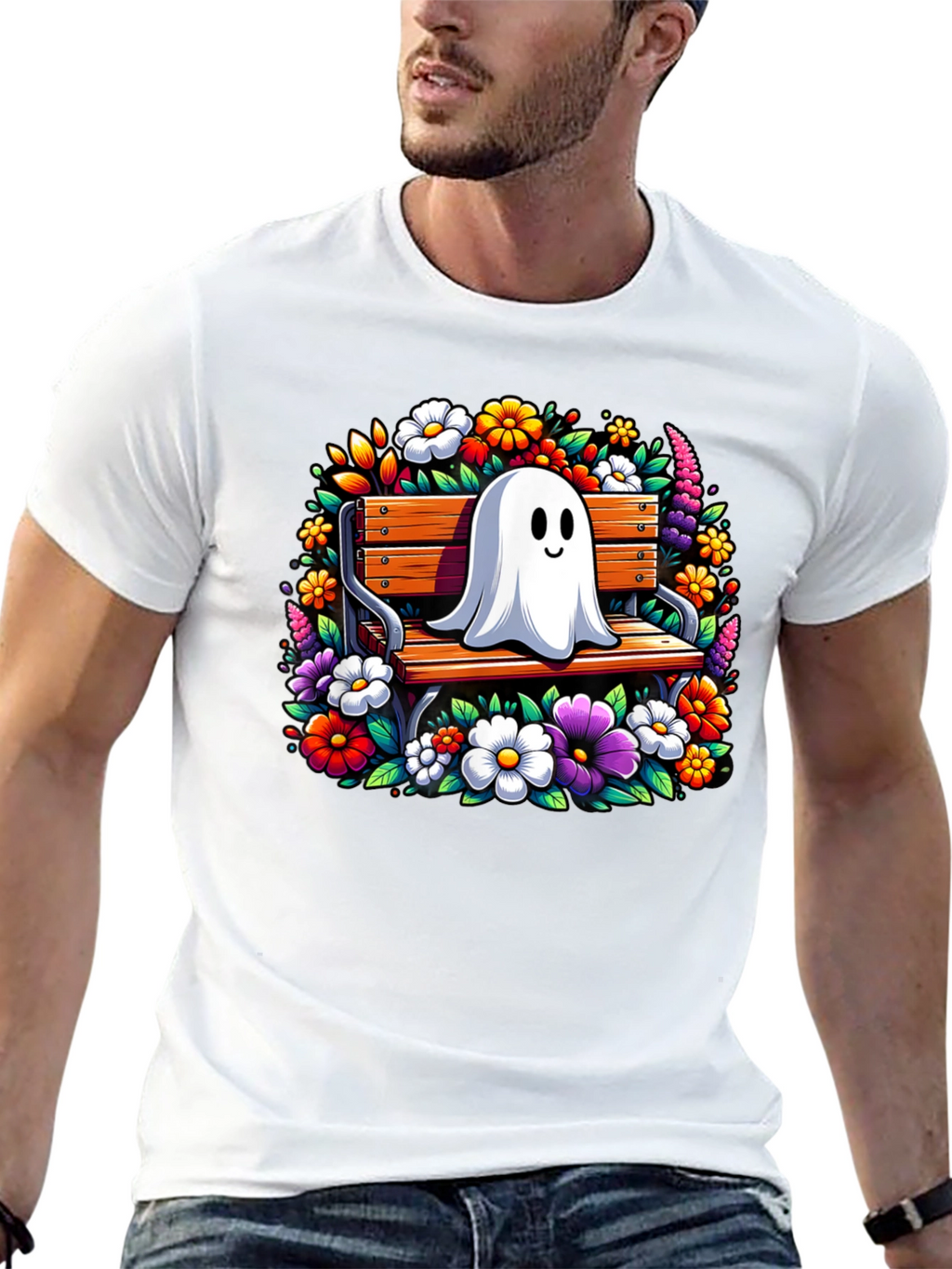 Ghost on Bench Graphic Tee