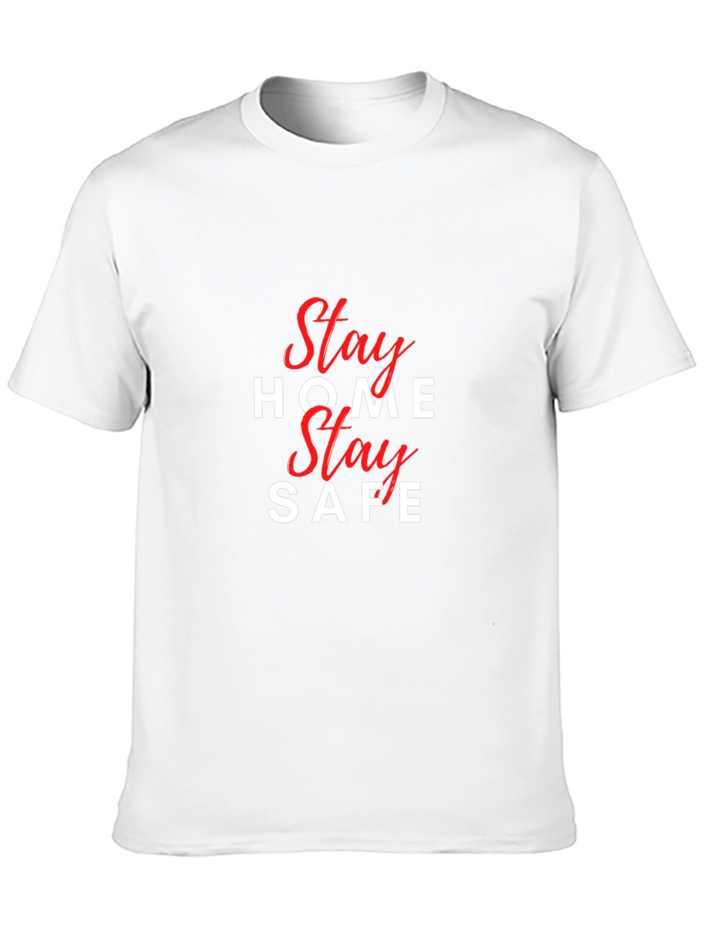 Stay Home Stay Safe Black Graphic Tee