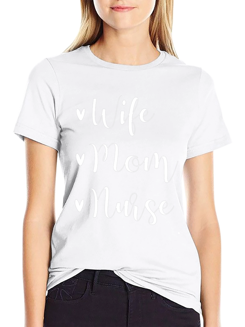 Wife Mom Nurse Black T-Shirt