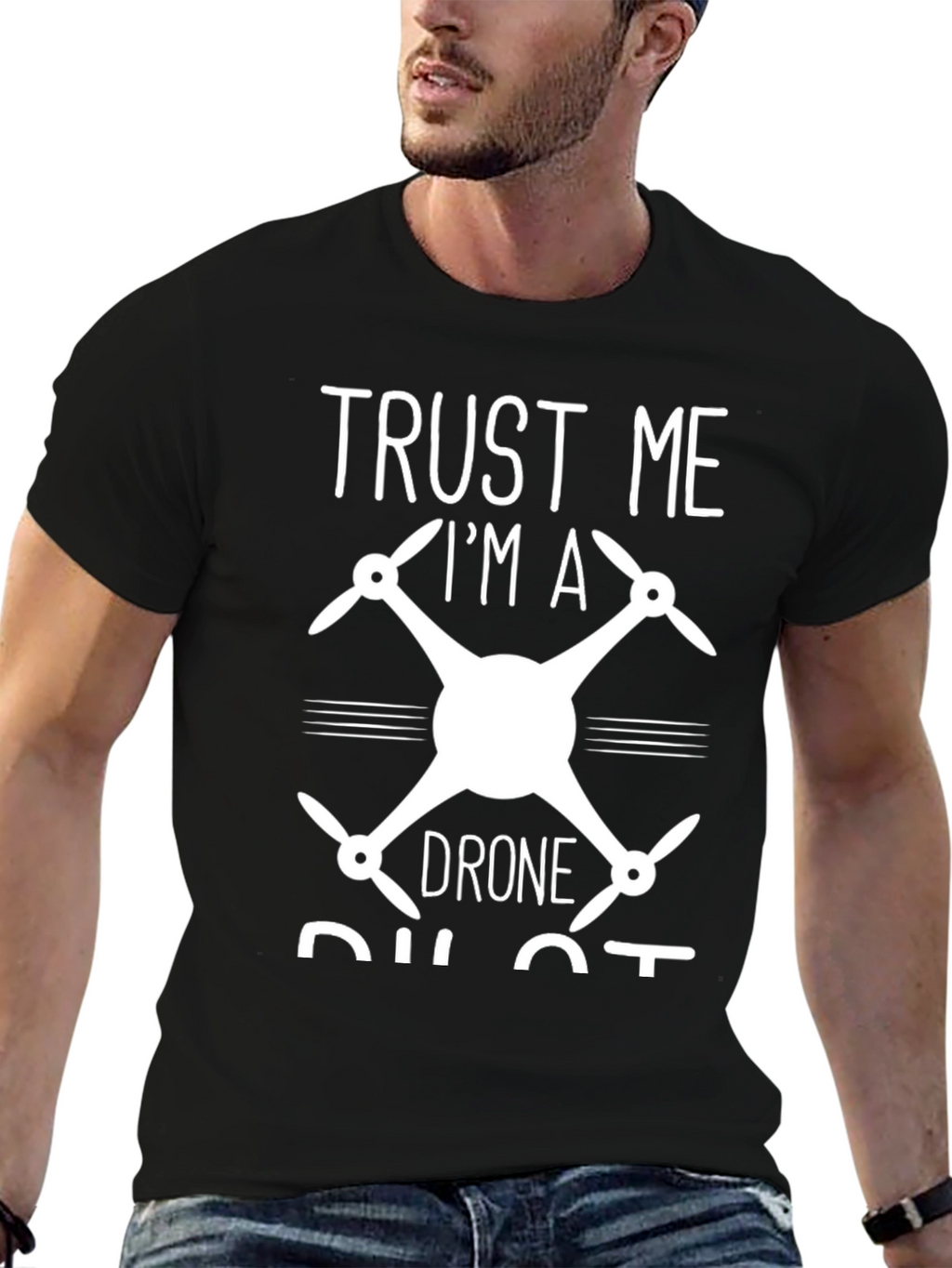 Trust Me Im a Drone Pilot Black T-Shirt
