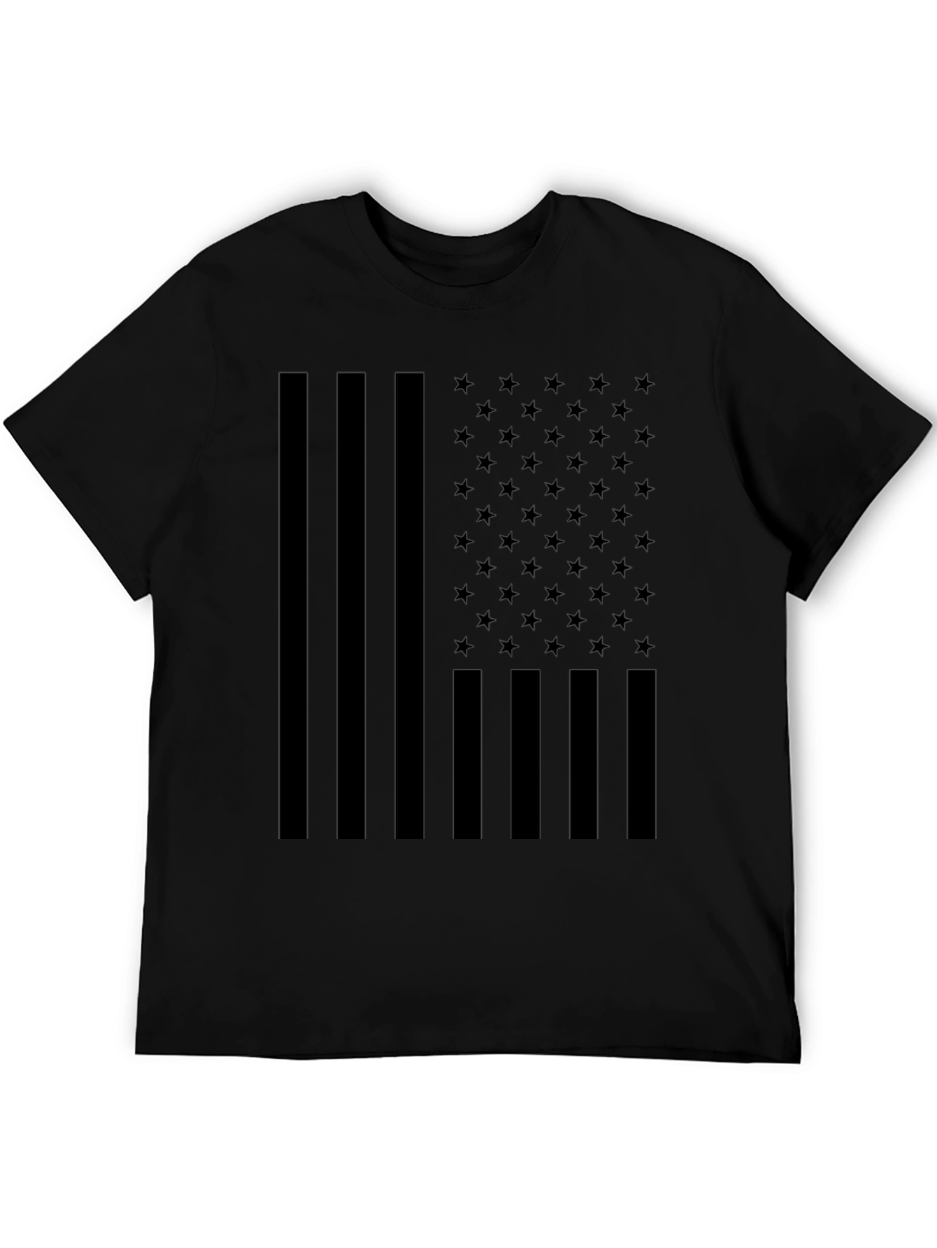 American Flag Blackout T-Shirt - Patriotic Style