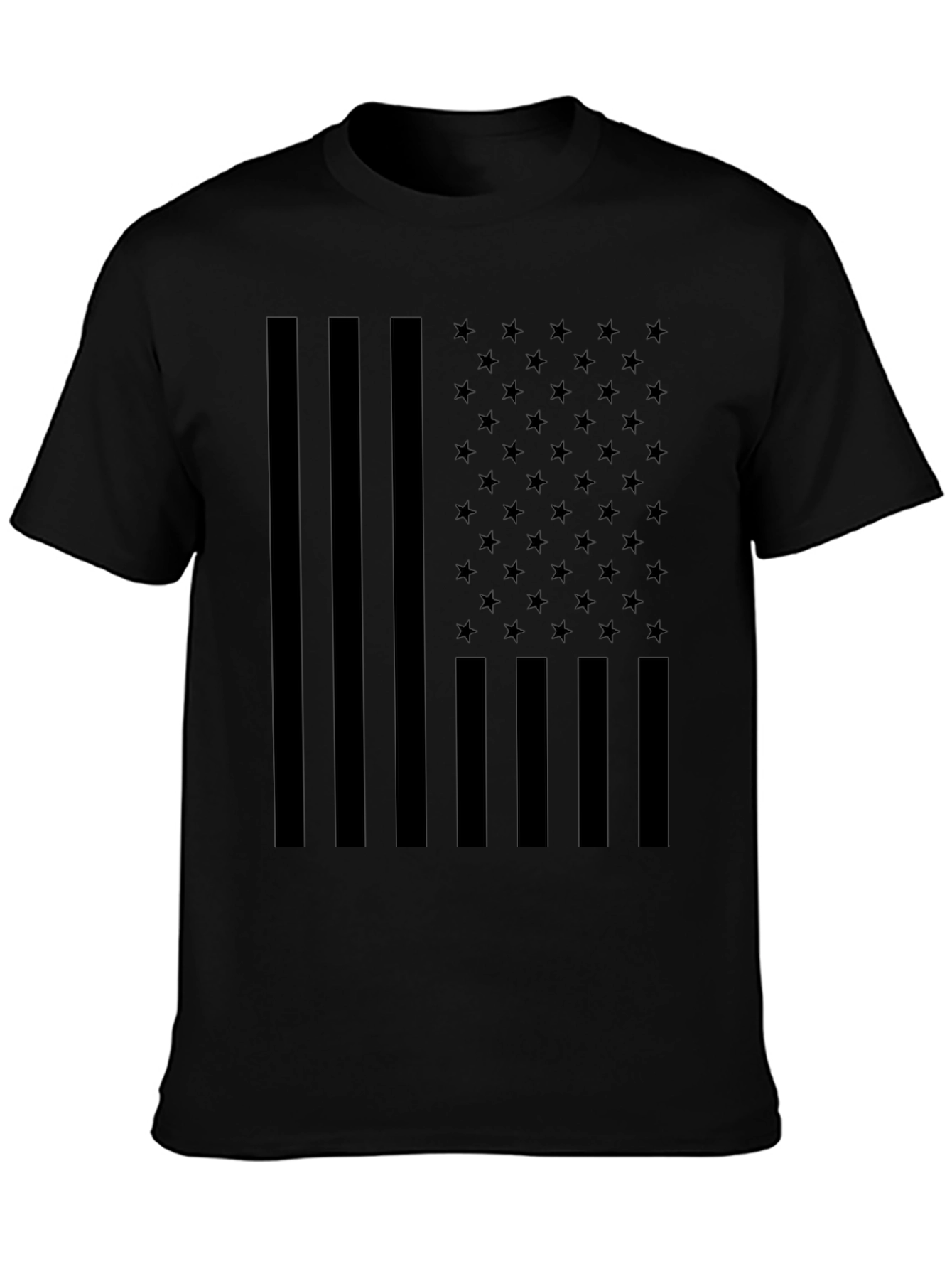 American Flag Blackout T-Shirt - Patriotic Style