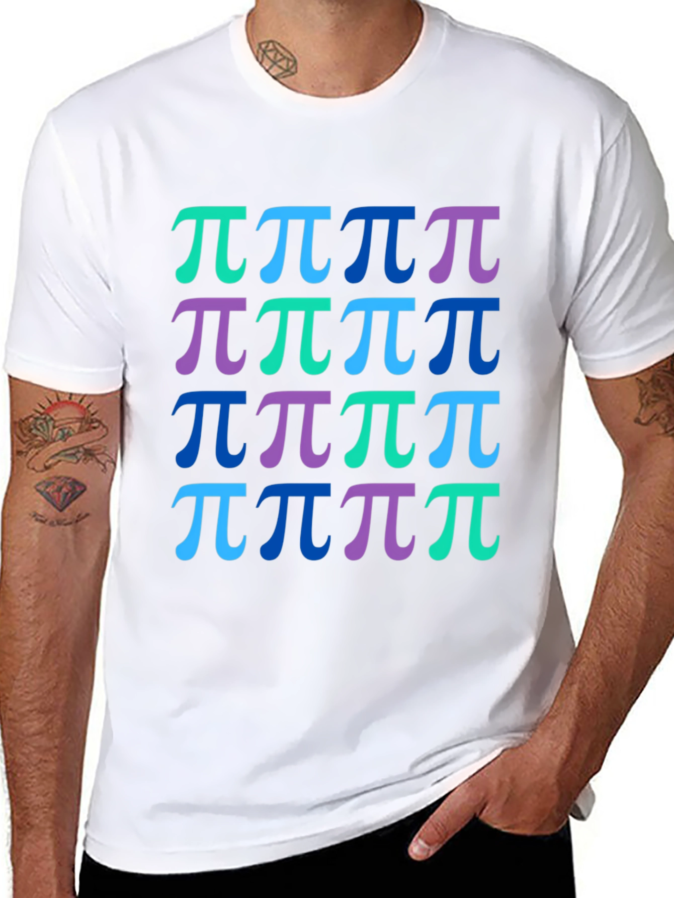 Pi Symbol Pattern T-Shirt