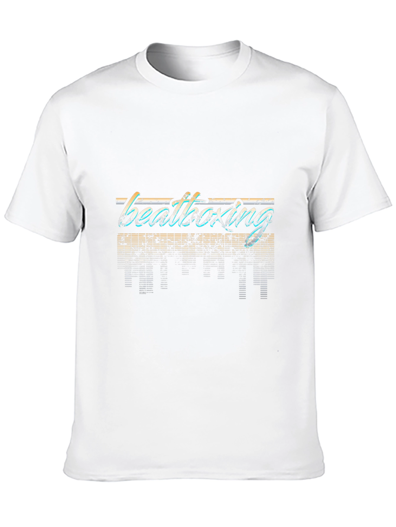Retro Beatboxing Graphic Tee - Black Casual T-Shirt