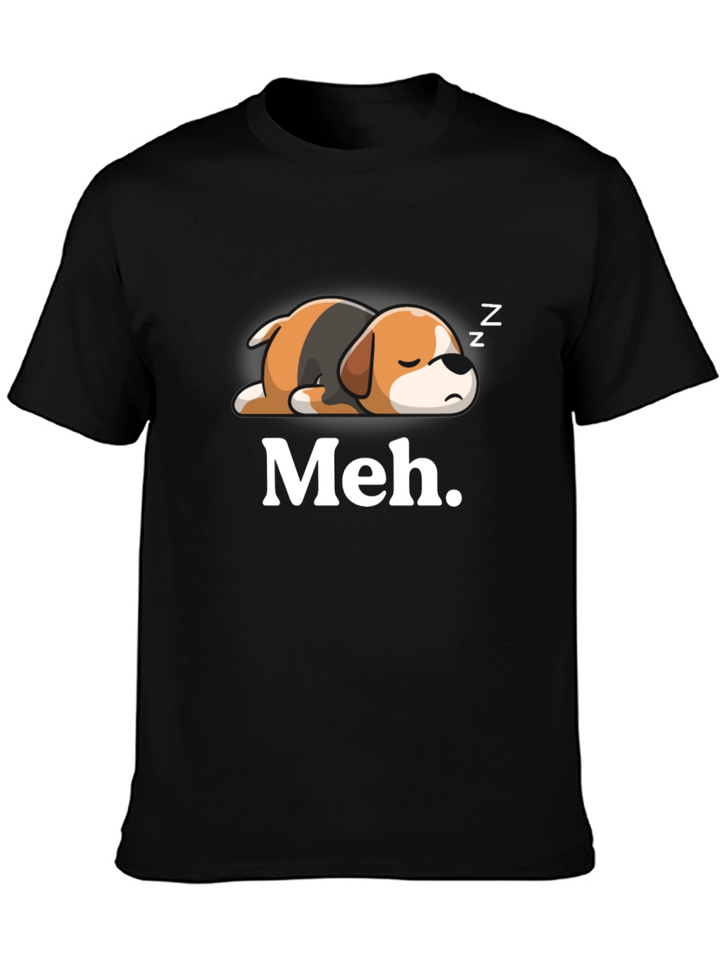 Meh. Sleeping Dog Graphic T-Shirt