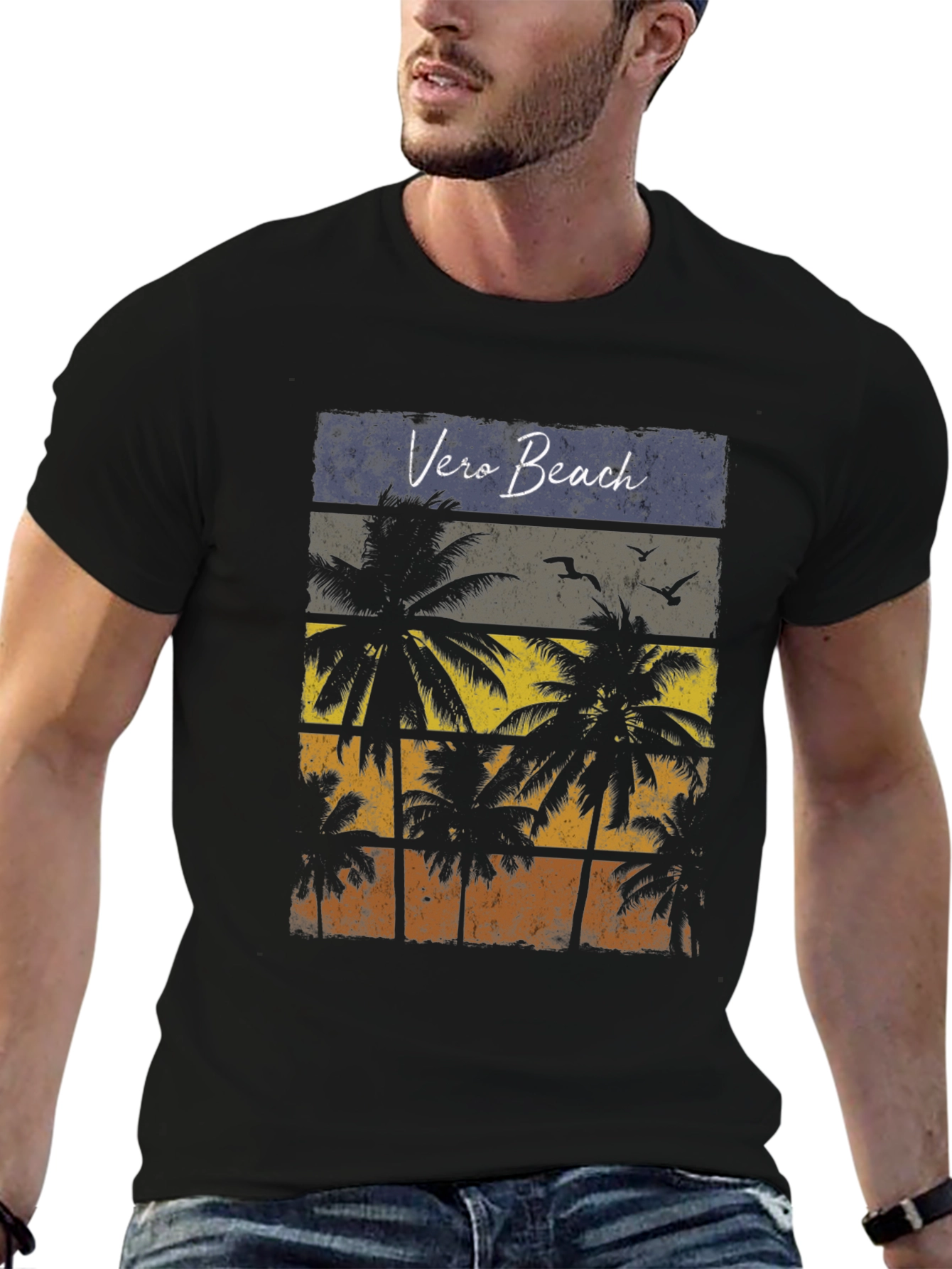 Vero Beach Palm Tree Graphic T-Shirt - Vacation Ready