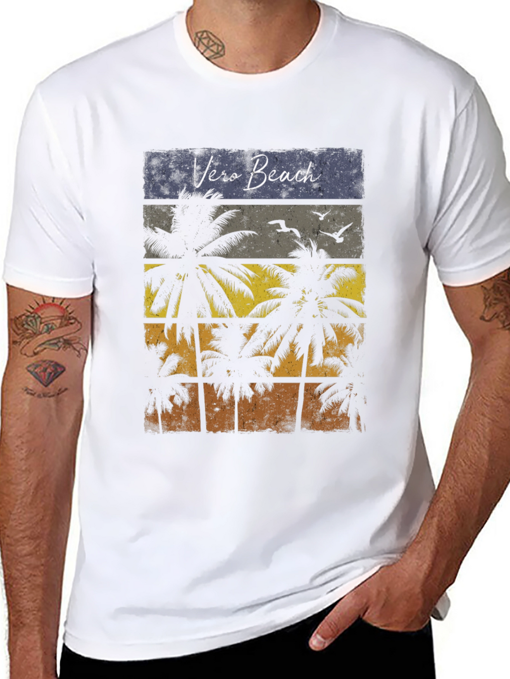 Vero Beach Palm Tree Graphic T-Shirt - Vacation Ready