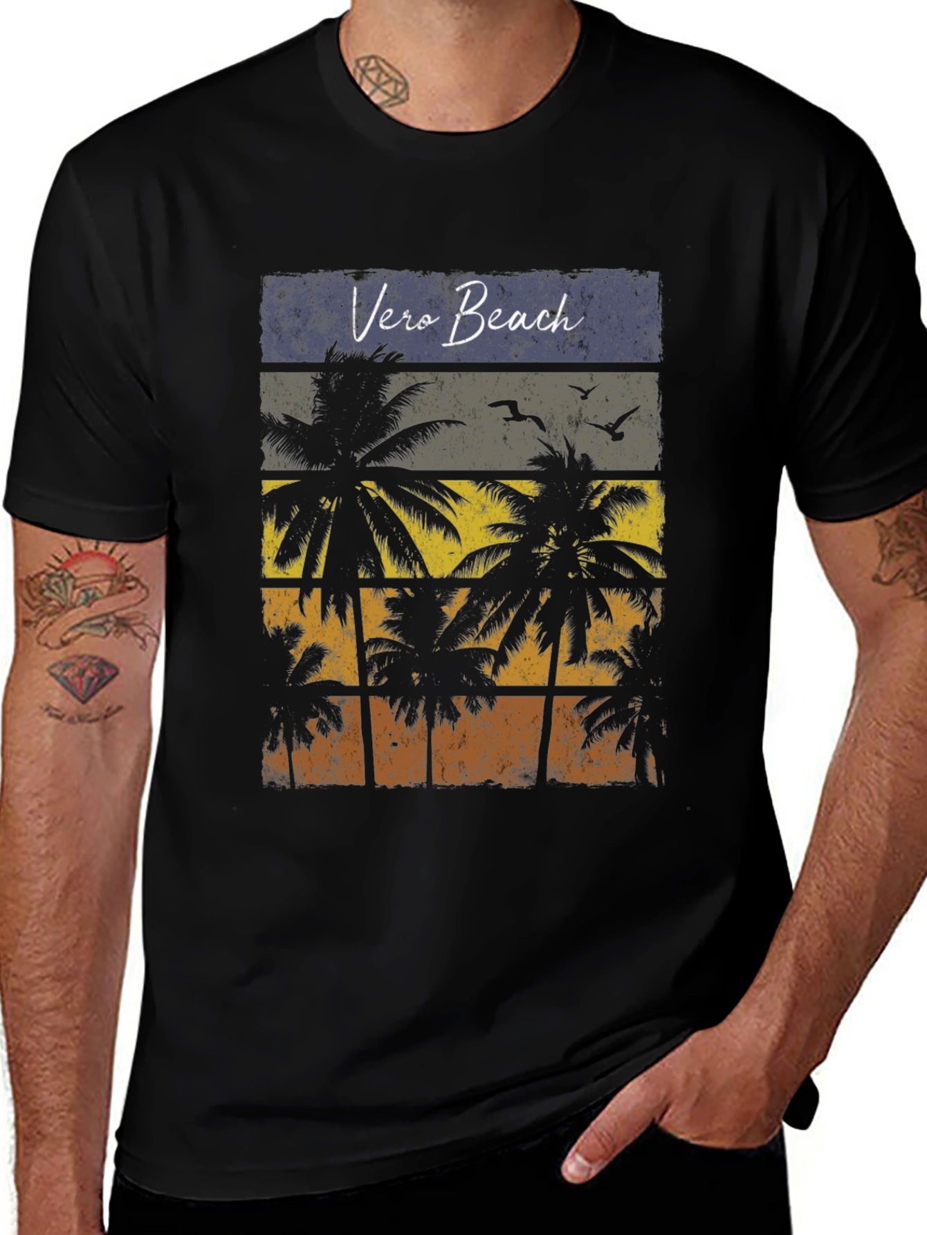 Vero Beach Palm Tree Graphic T-Shirt - Vacation Ready