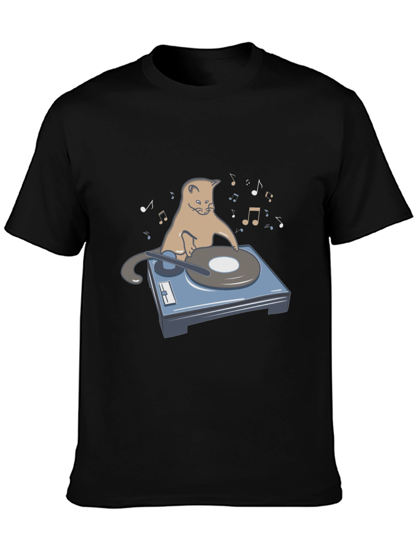 DJ Cat Graphic T-Shirt - Music Lover Tee