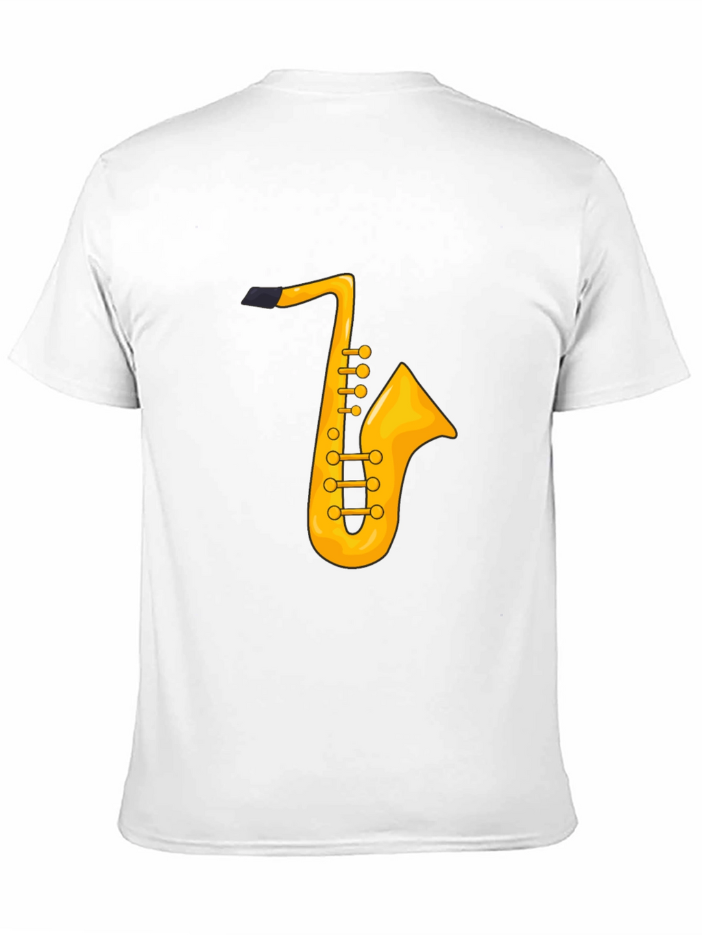 Saxophone Graphic Tee - Black Cotton T-Shirt