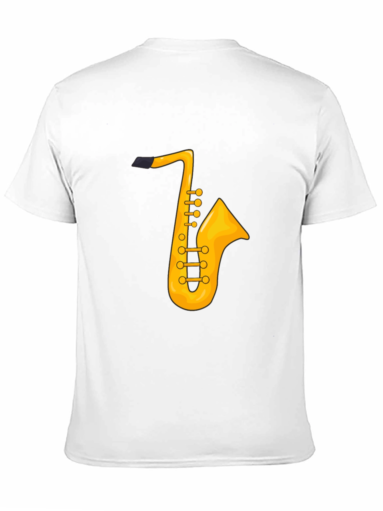 Saxophone Graphic Tee - Black Cotton T-Shirt