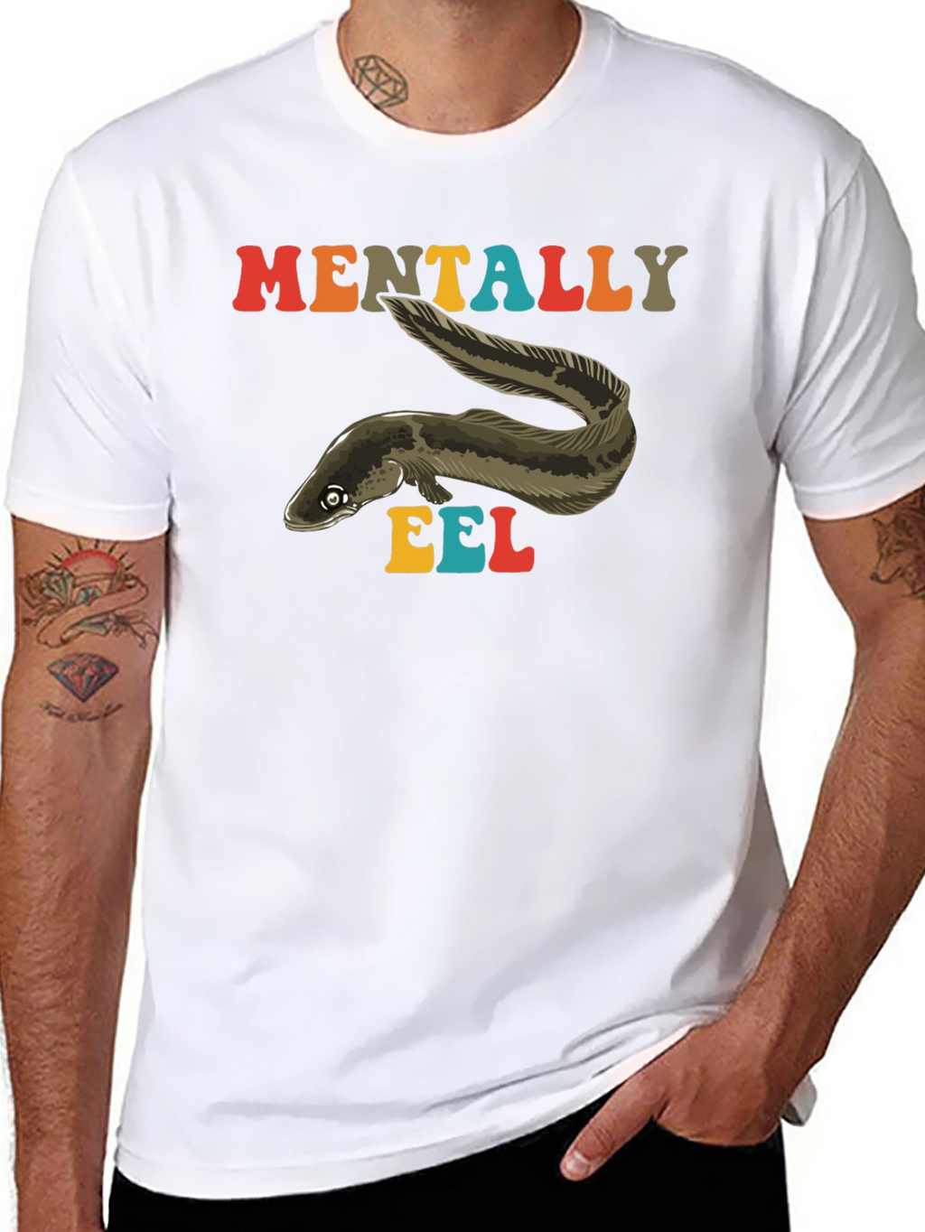 Mentally Eel Funny Graphic T-Shirt