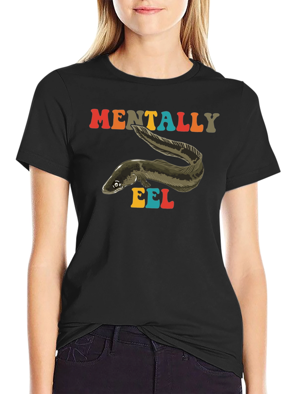 Mentally Eel Funny Graphic T-Shirt