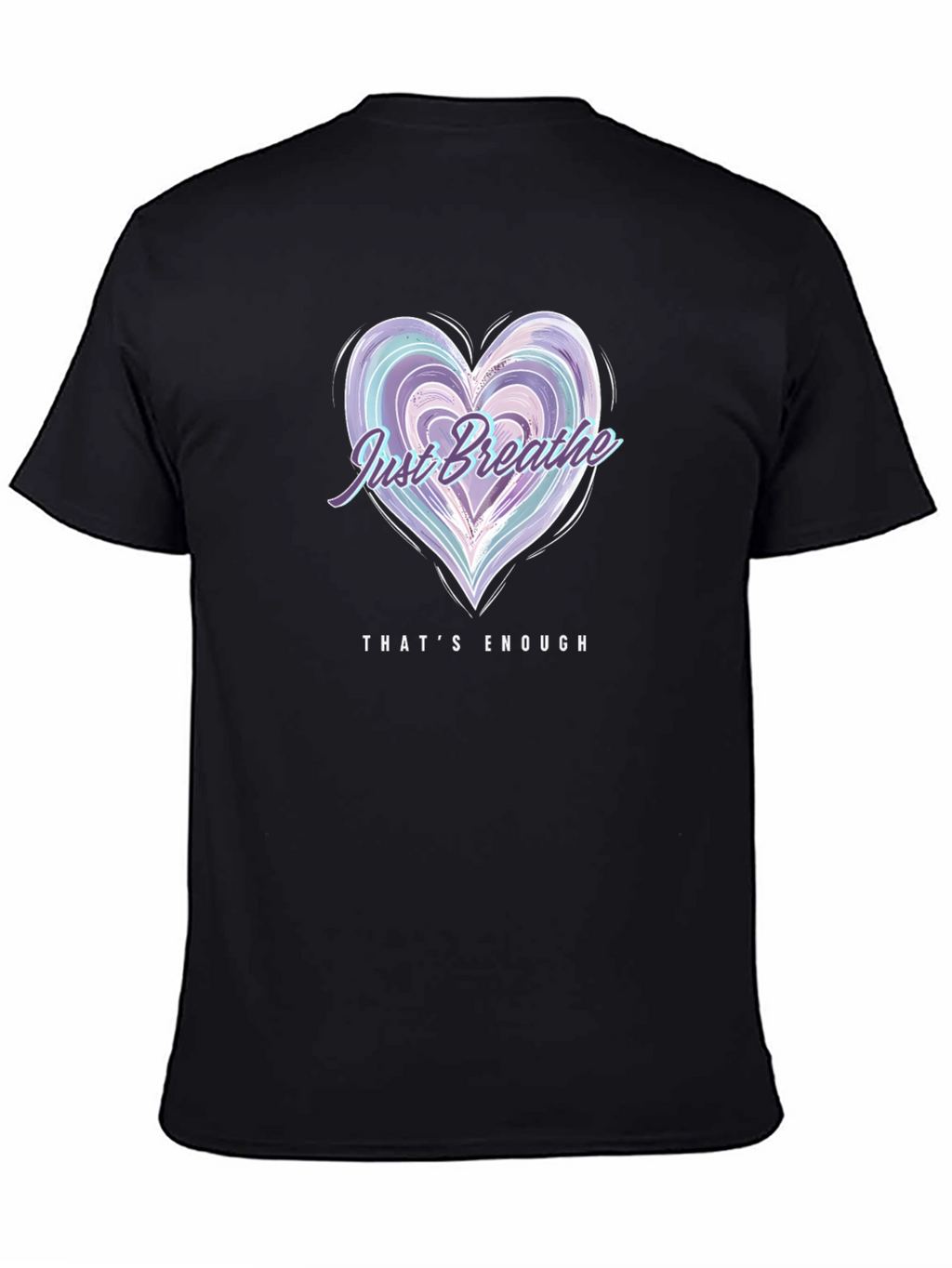 Just Breathe Heart Graphic Tee