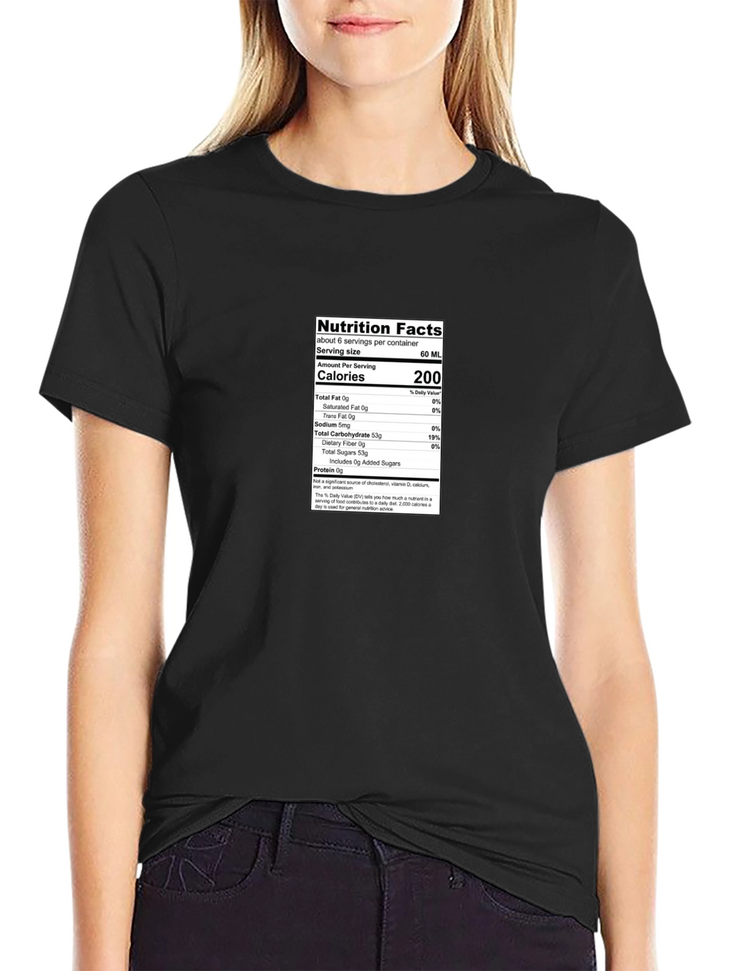 Nutrition Facts Black T-Shirt