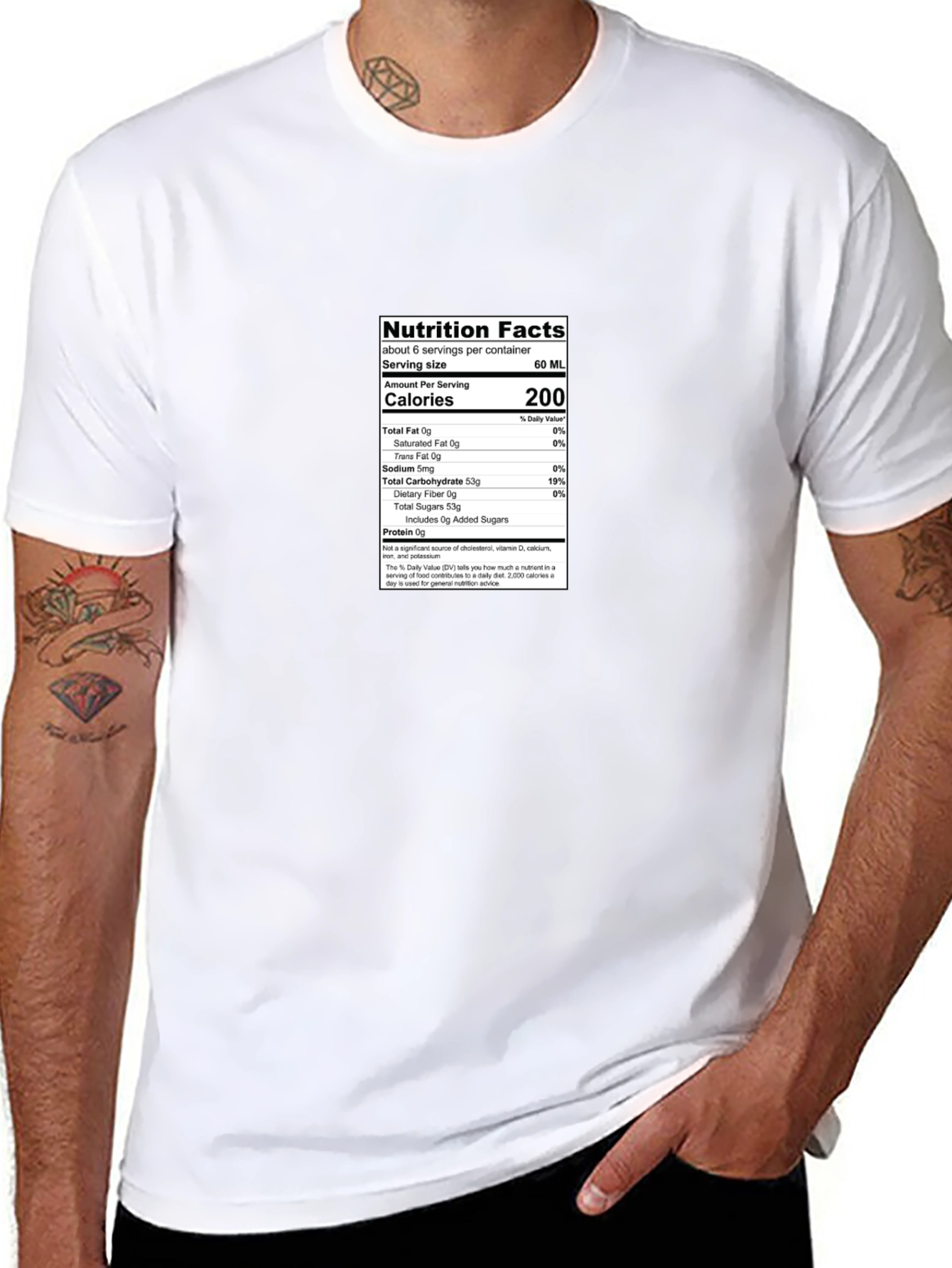 Nutrition Facts Black T-Shirt