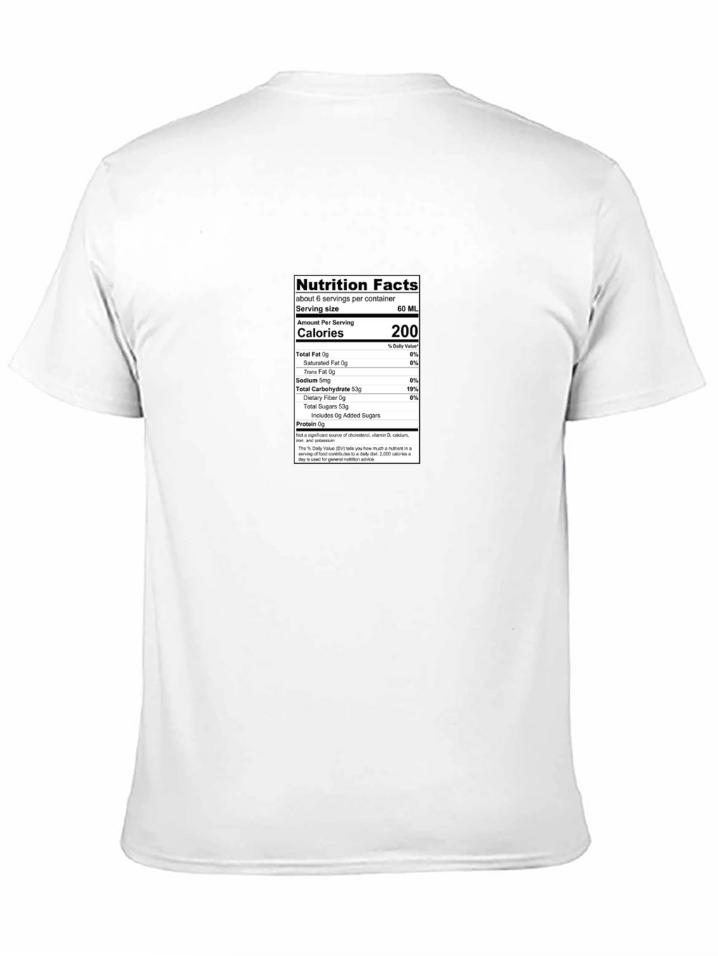 Nutrition Facts Black T-Shirt