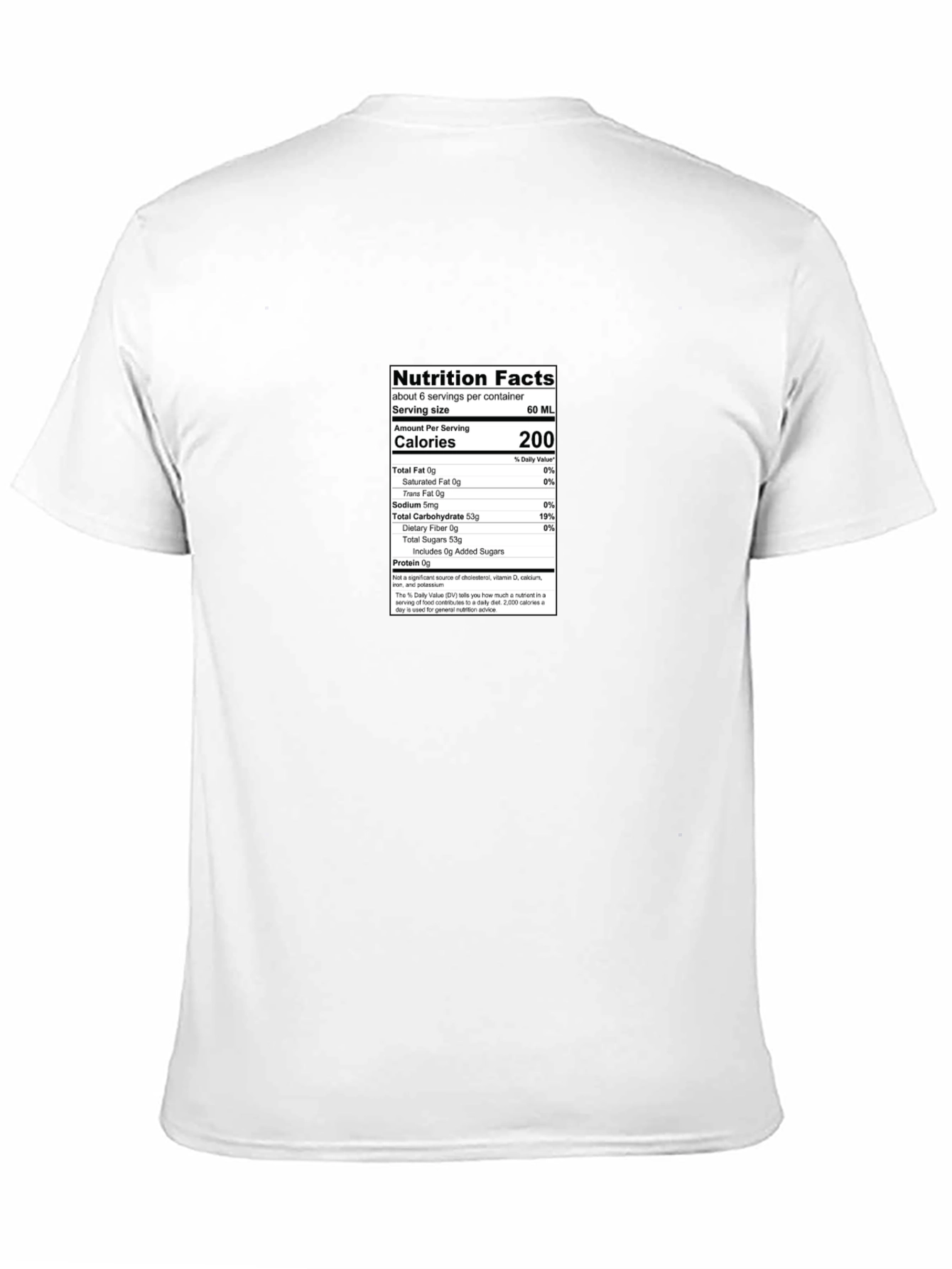 Nutrition Facts Black T-Shirt