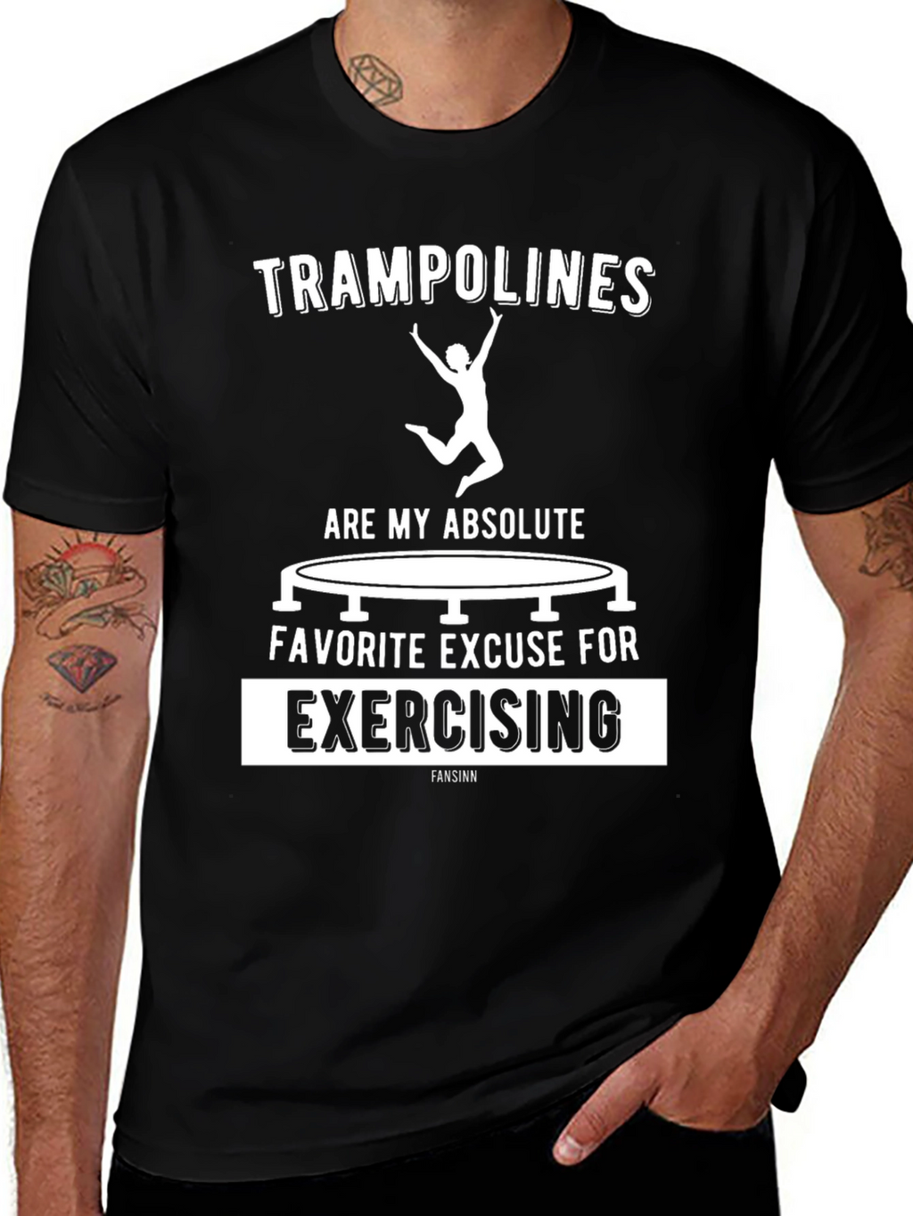 Trampoline Exercise T-Shirt Funny Graphic Tee