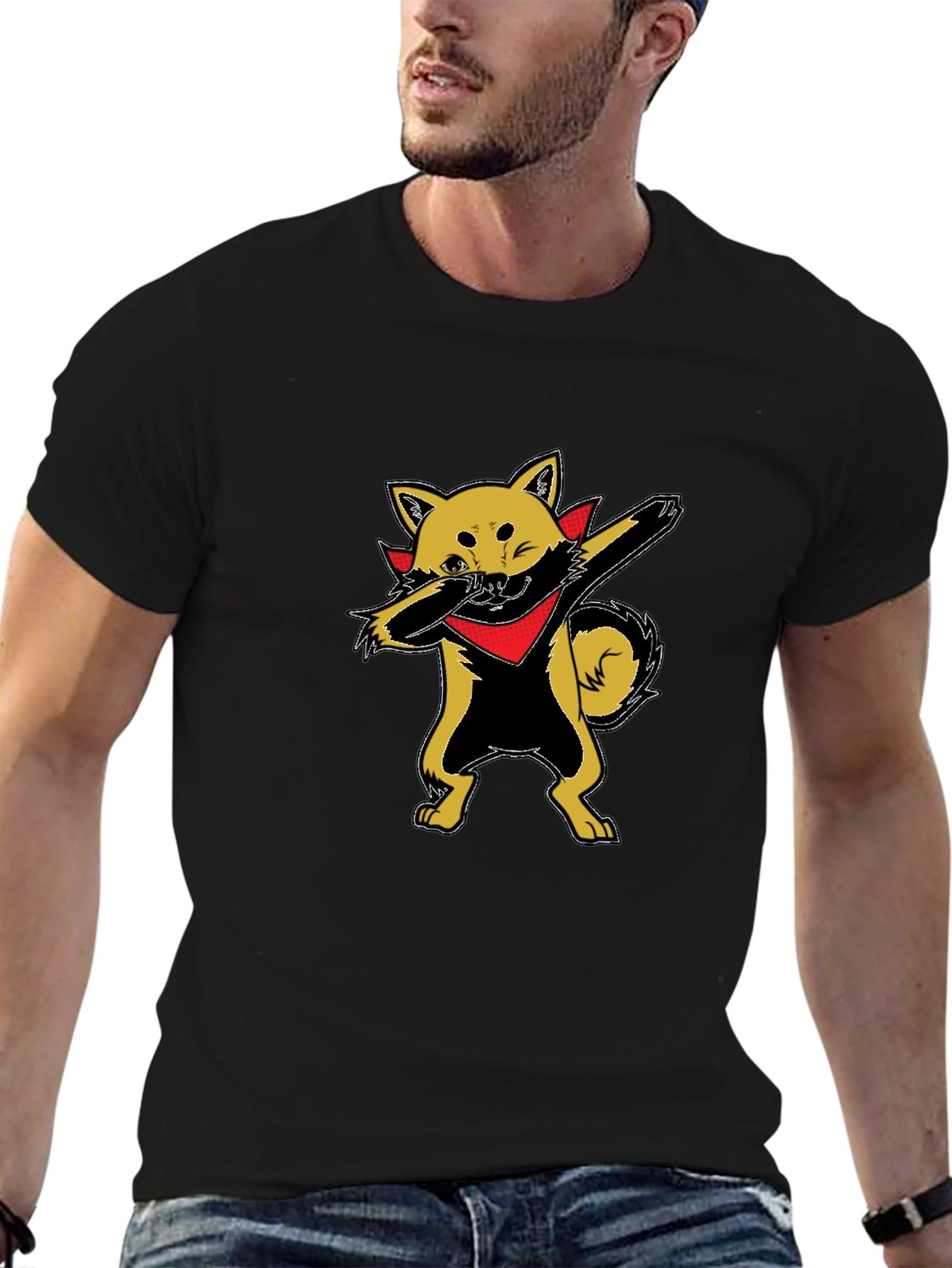 Dabbing Shiba Inu Graphic T-Shirt - Cool Dog Tee