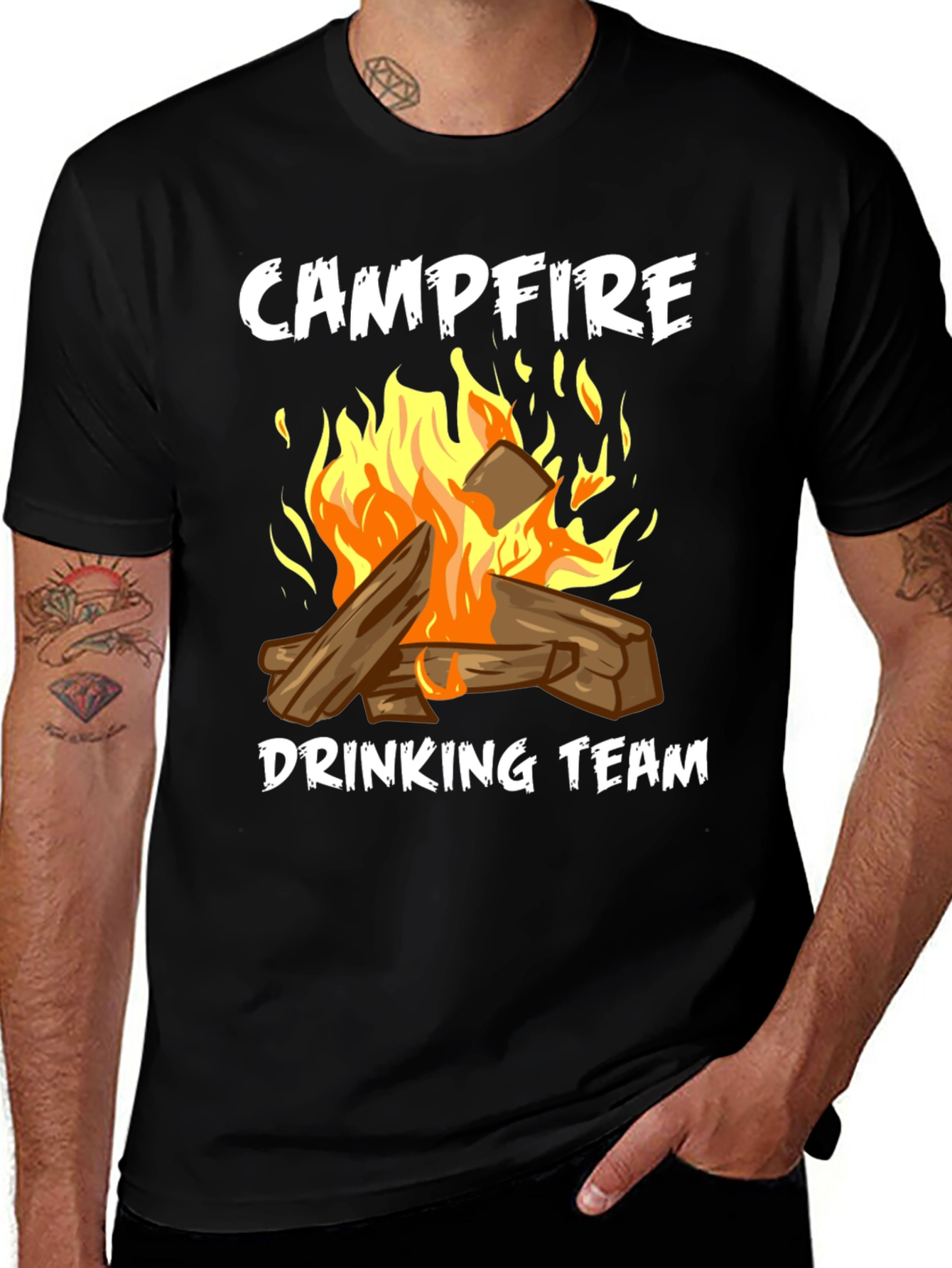 Campfire Drinking Team Graphic Tee