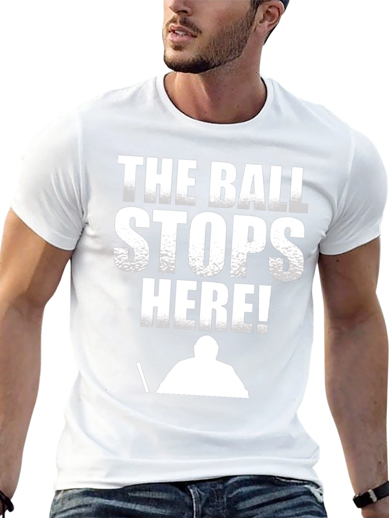 The Ball Stops Here! T-Shirt - Hockey Goalie Tee