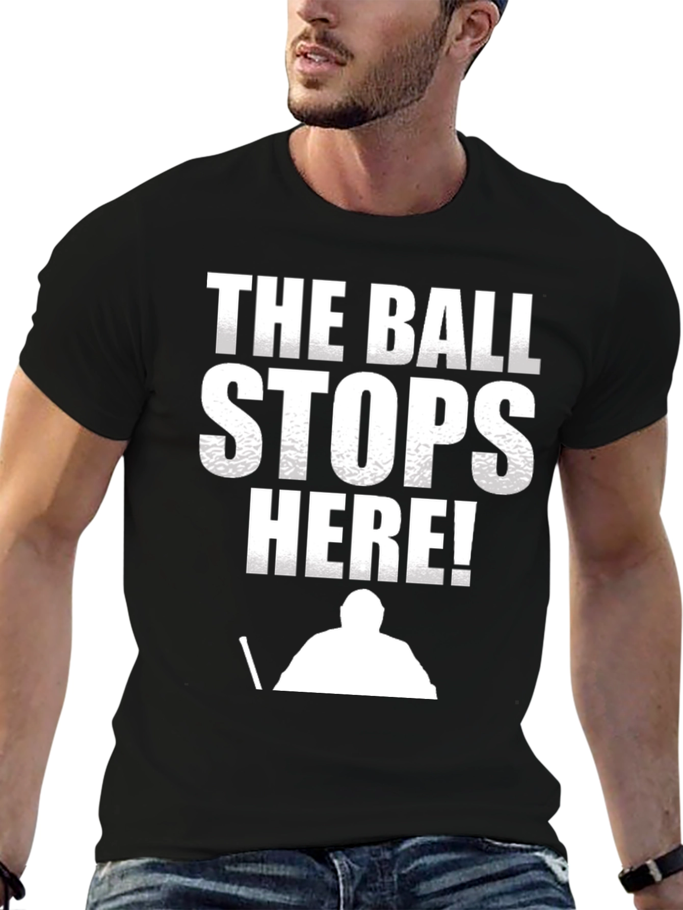 The Ball Stops Here! T-Shirt - Hockey Goalie Tee