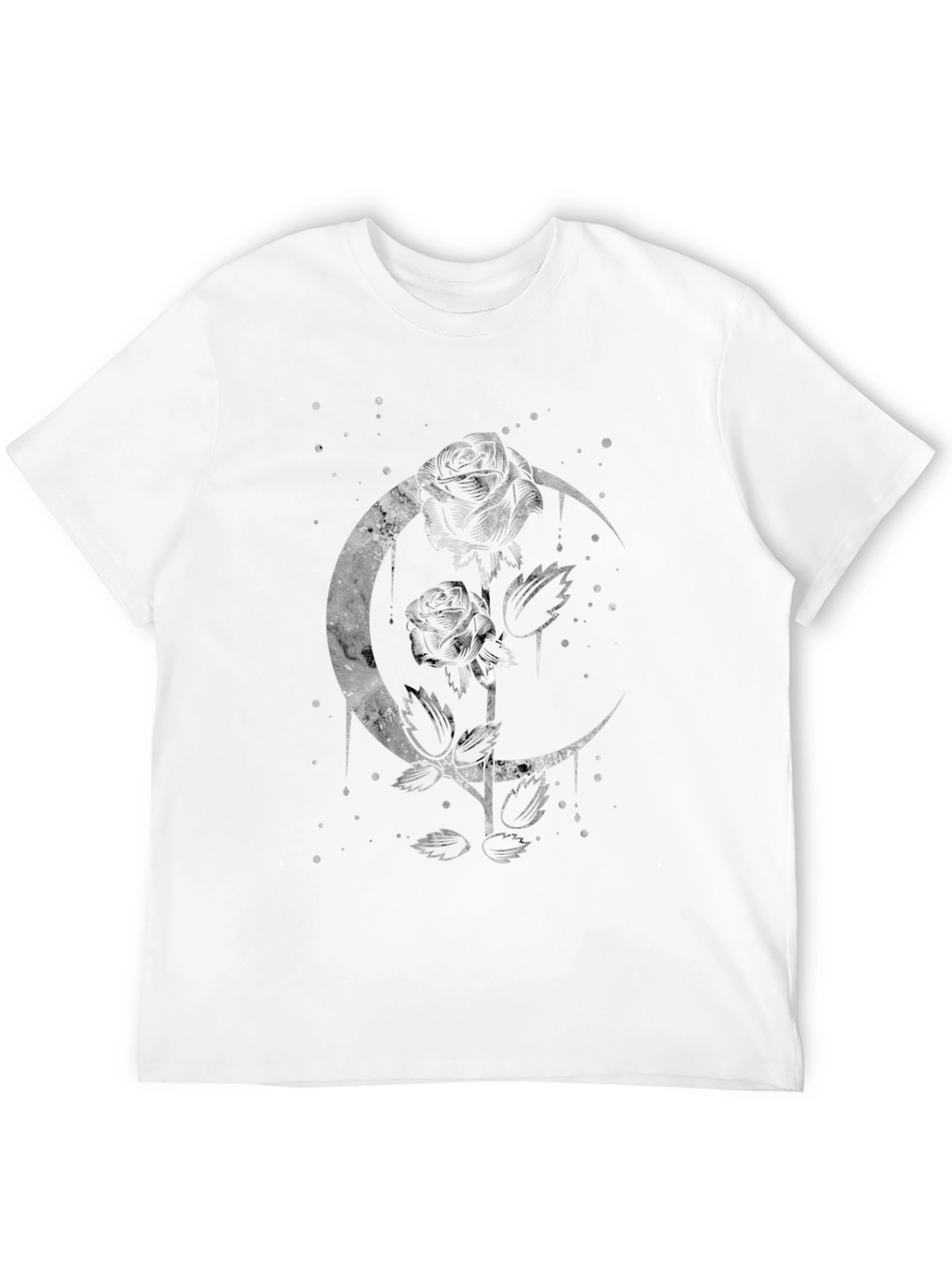 Moon Rose Graphic Tee - Gothic Style