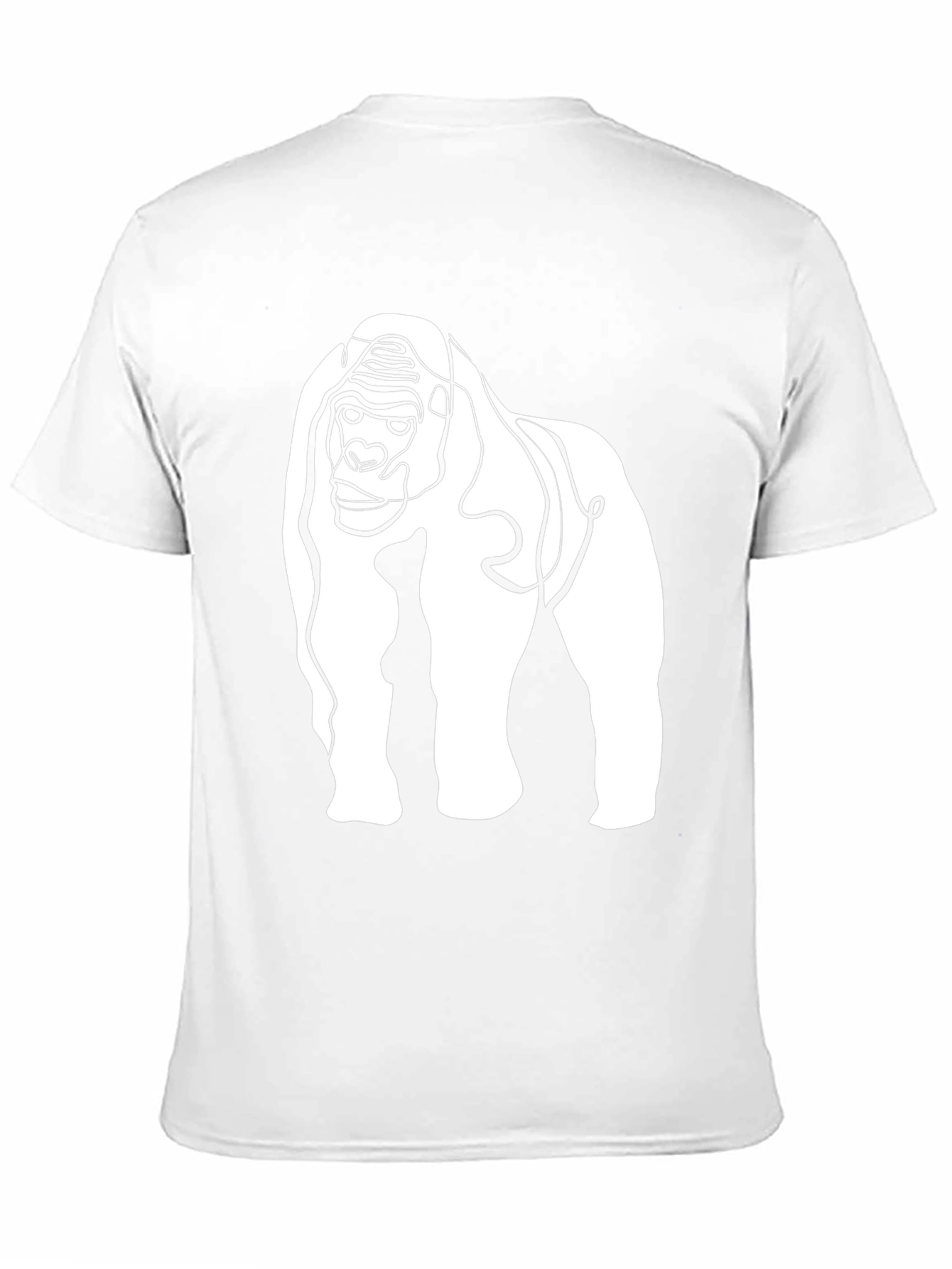 Gorilla Line Art Graphic Tee - Modern Style