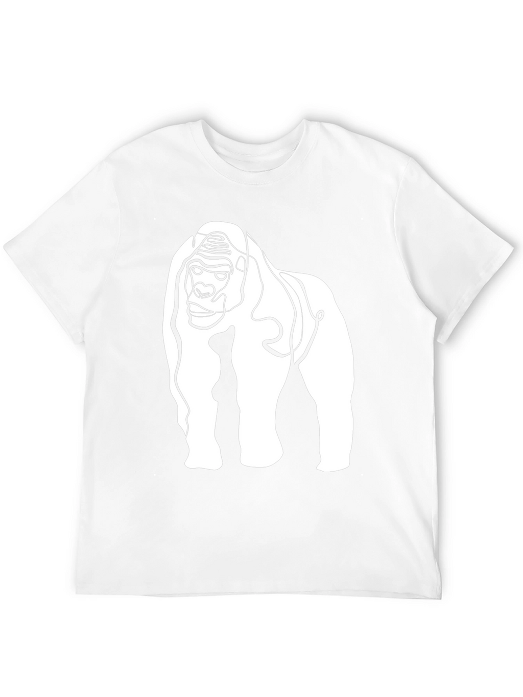 Gorilla Line Art Graphic Tee - Modern Style