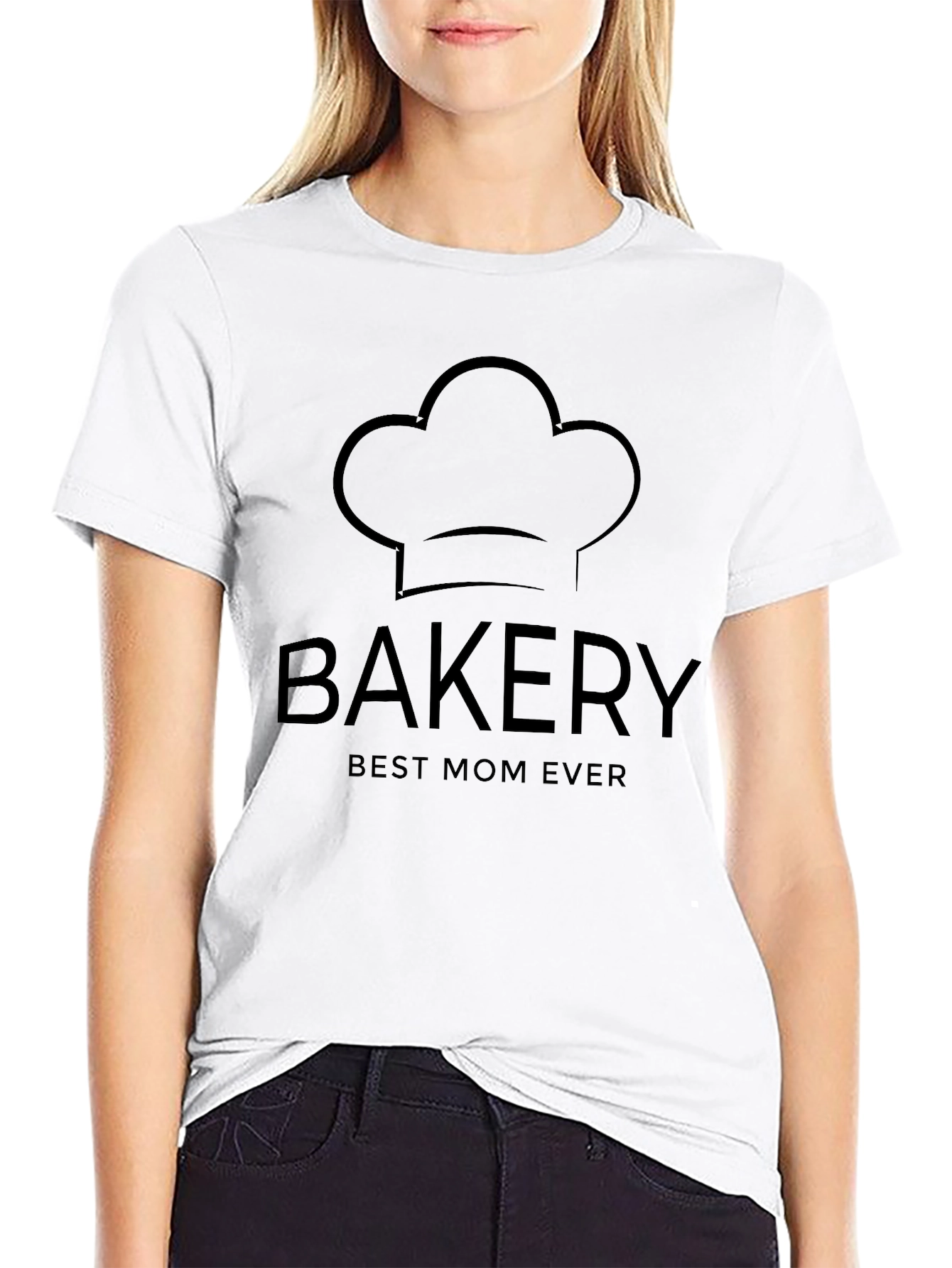 Bakery Best Mom Ever T-Shirt Chef Hat Black