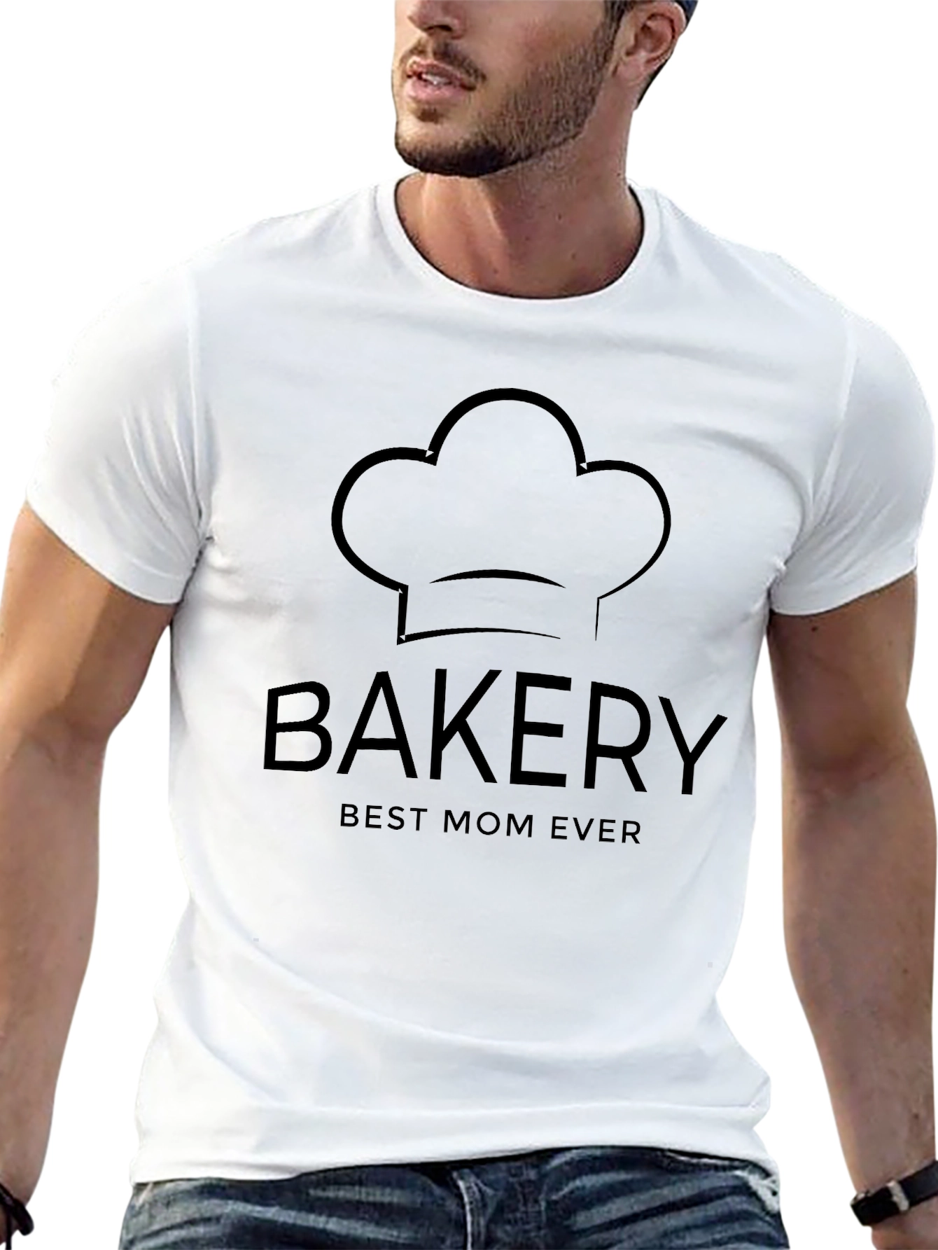 Bakery Best Mom Ever T-Shirt Chef Hat Black