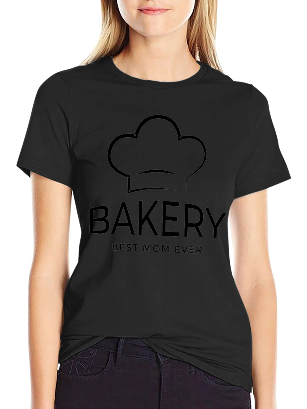 Bakery Best Mom Ever T-Shirt Chef Hat Black