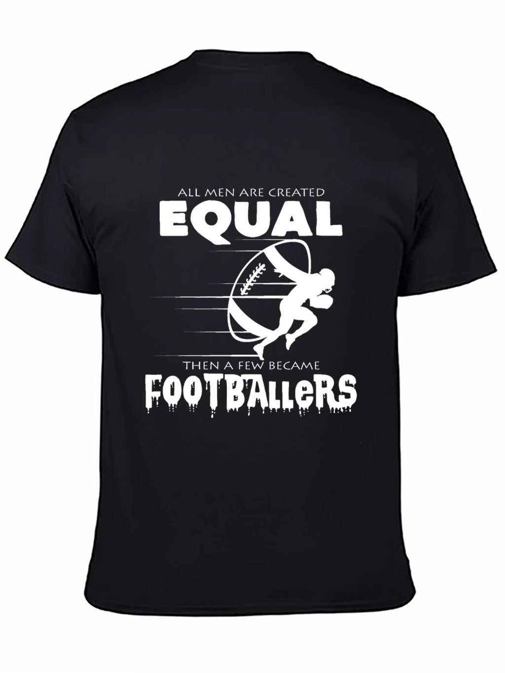 Equal Footballers Graphic Tee - Black Cotton T-Shirt