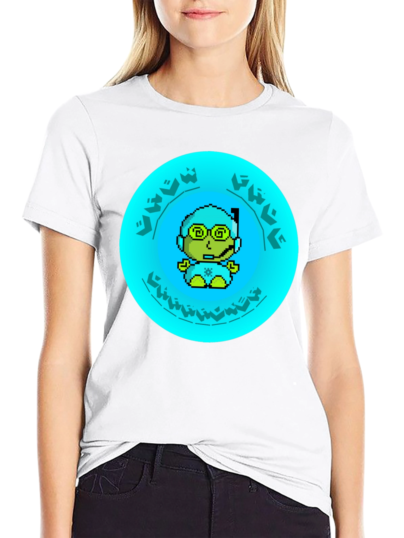 Pixel Diver Graphic Tee - Black Cotton T-Shirt