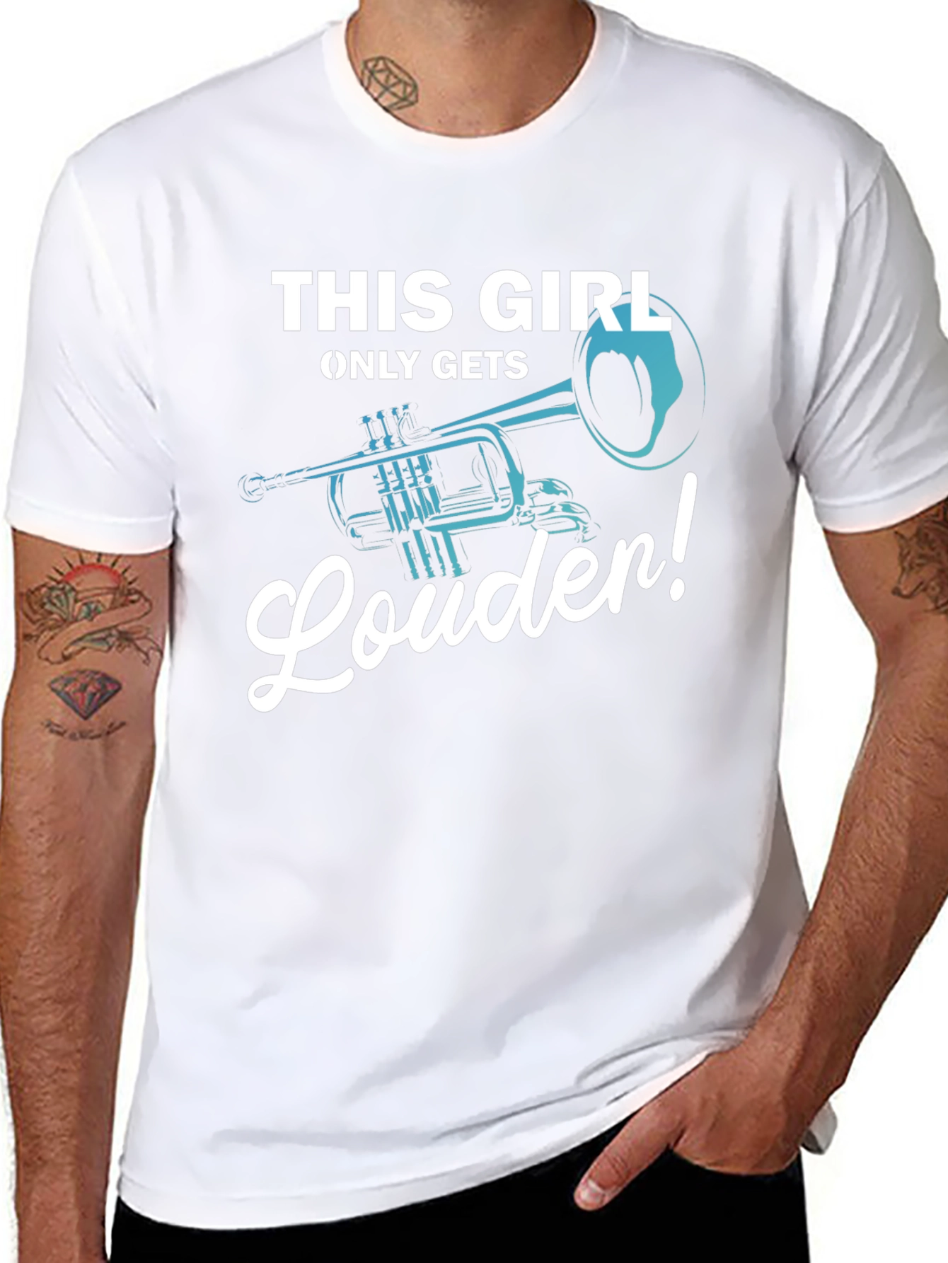 This Girl Only Gets Louder Trumpet T-Shirt