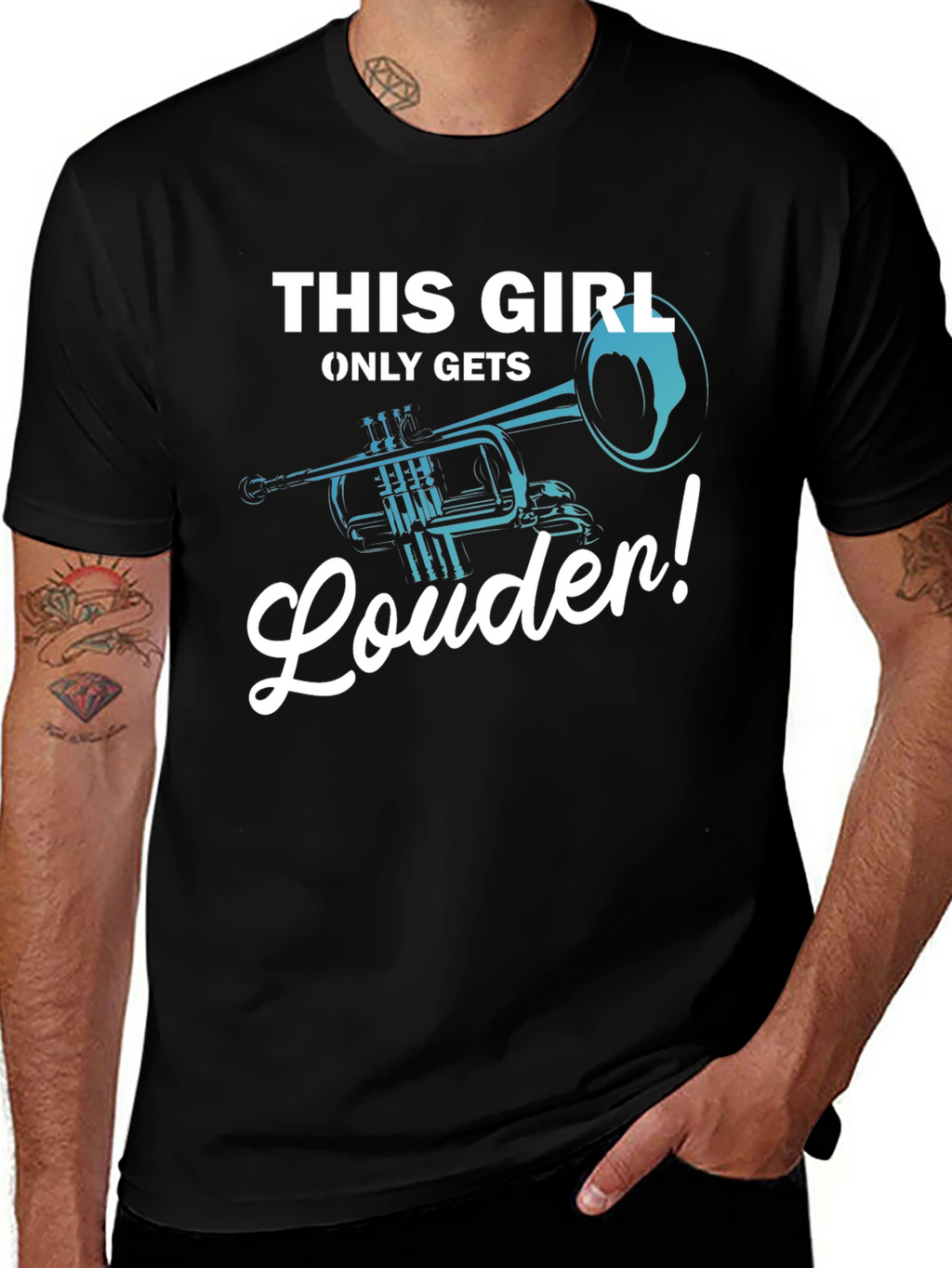 This Girl Only Gets Louder Trumpet T-Shirt