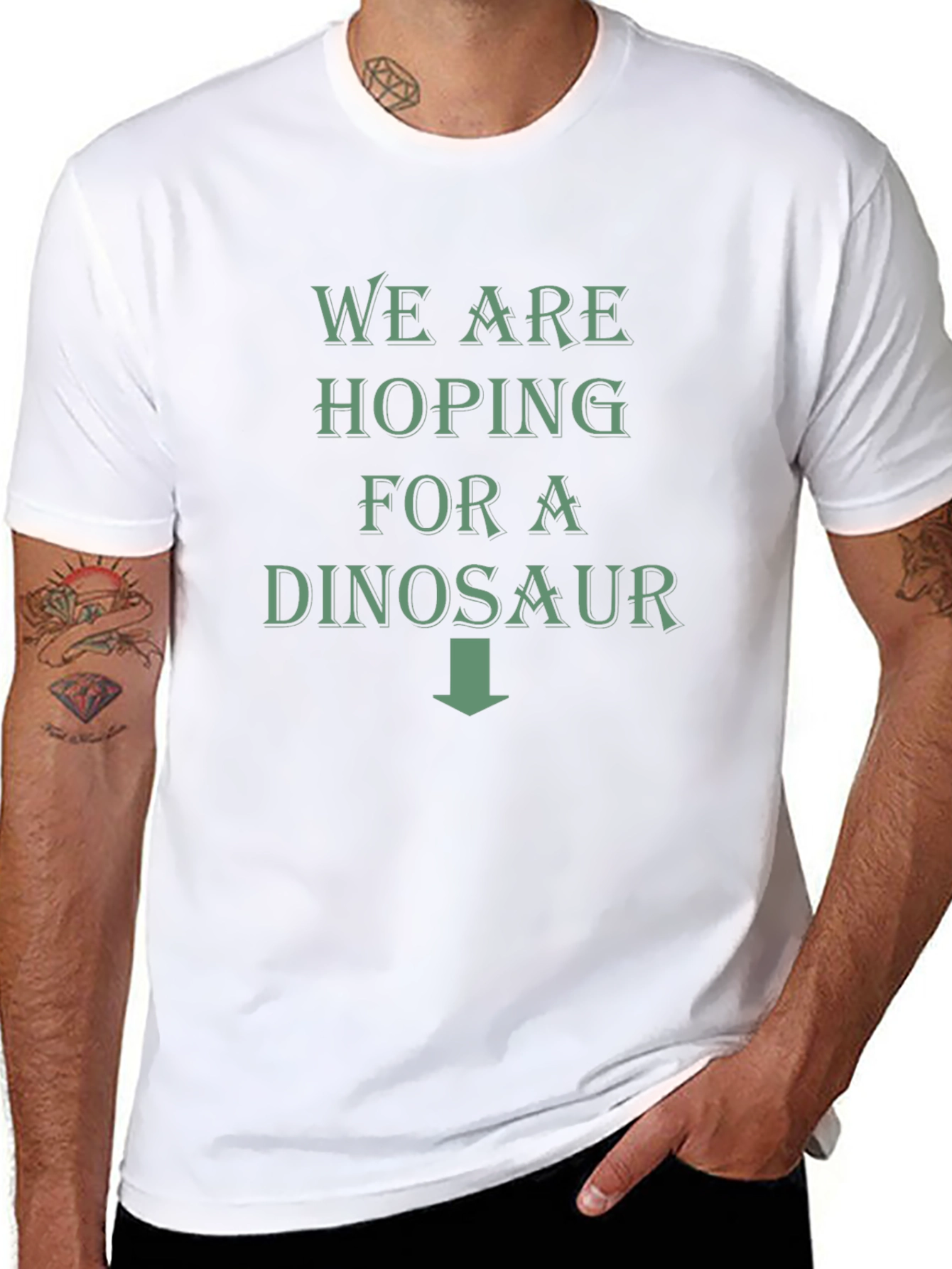 Expecting Dinosaur T-Shirt - Funny Pregnancy Announcement Tee