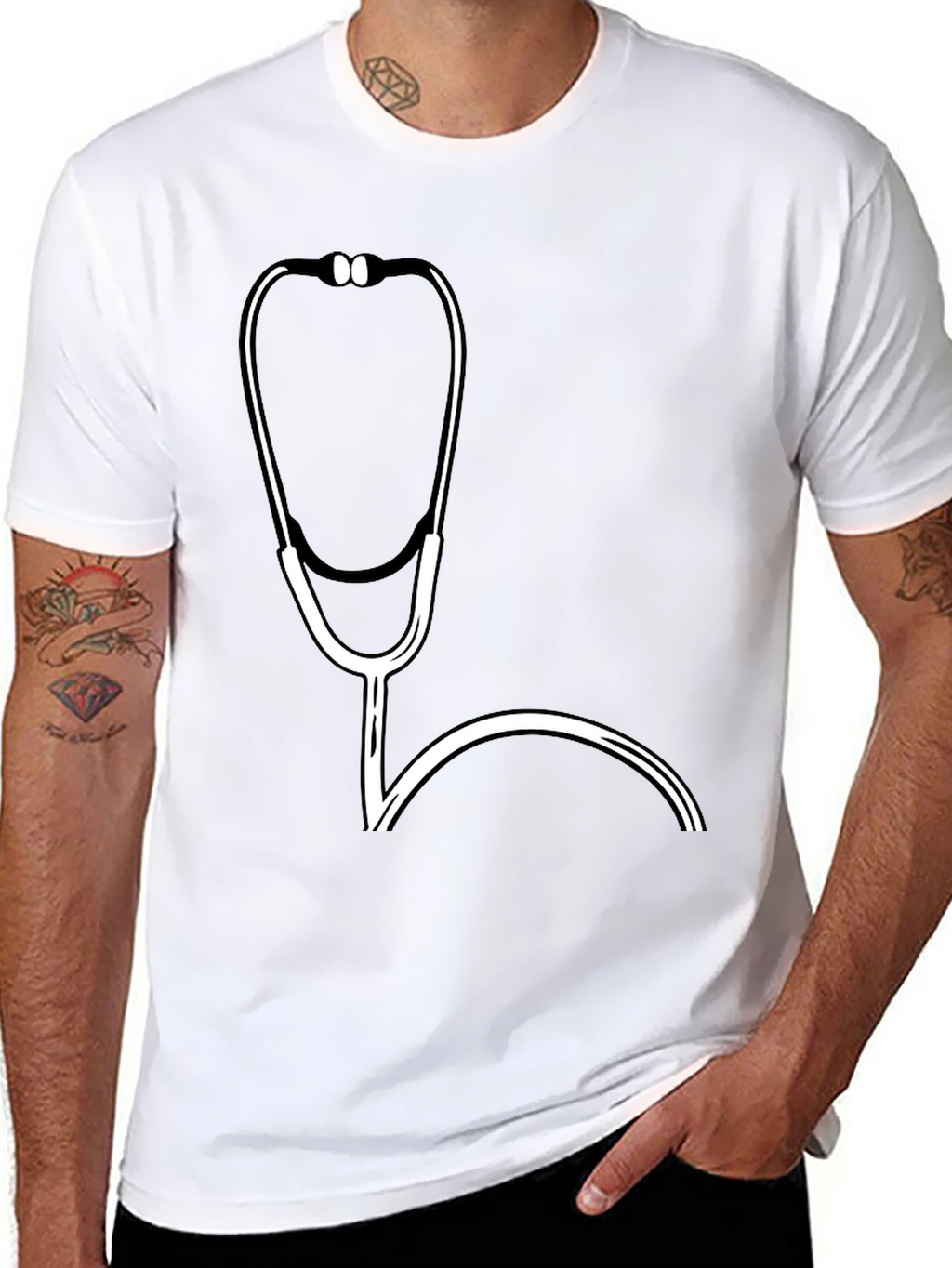 Doctor Stethoscope Graphic Tee - Medical Professional T-Shirt